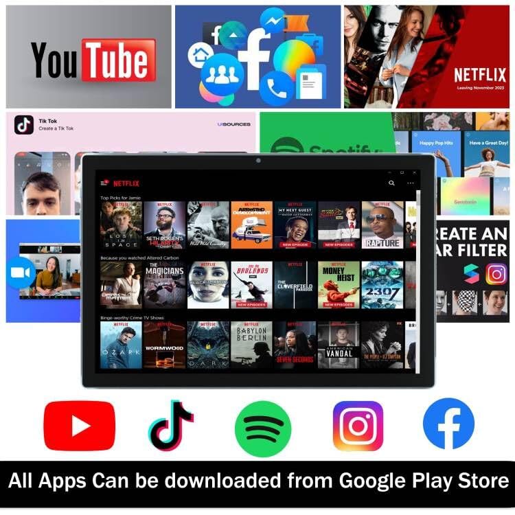 Yinoche Tablet Android Tablet 10 Inch Tablets 4Gb Ram 64Gb Rom Tablets 1Tb Expand Octa Core Processor 10In Tab, 1280X800 Ips Hd