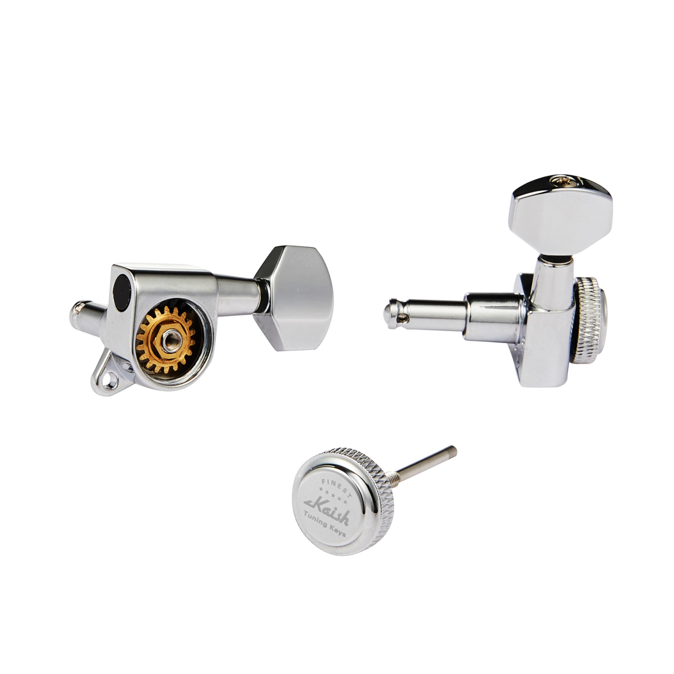 Kaish 18:1 Locking Tuners Tuning Keys Guitar Locking Tuning Machines With Mini Contemporary Buttons For Strat/Tele/Les Paul Elec