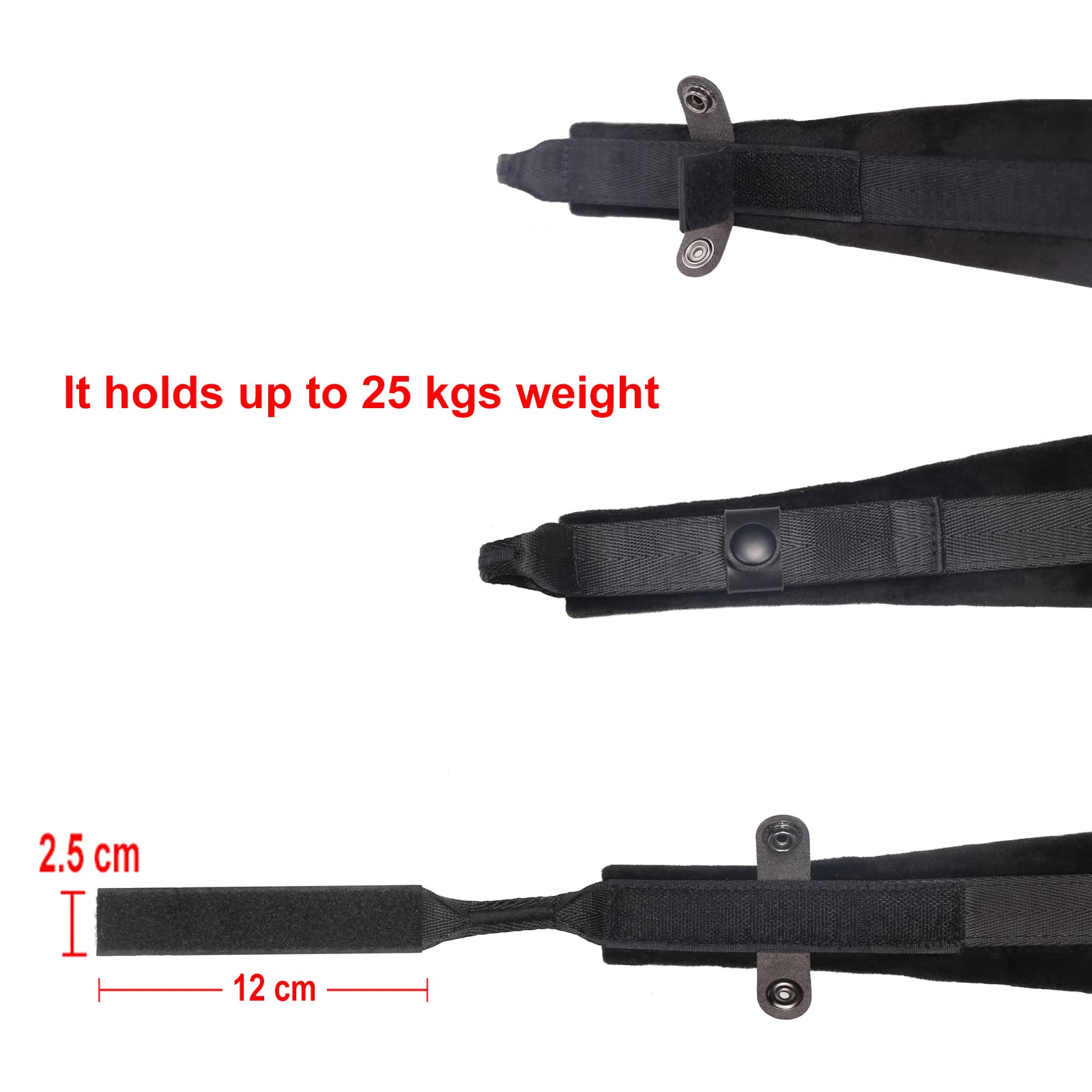Rayzm Accordion Harness Straps, Adjustable Shoulder Belts Straps For Accordions, 6Cm Wide * 1Cm Thick Super Soft Velvet For Comf