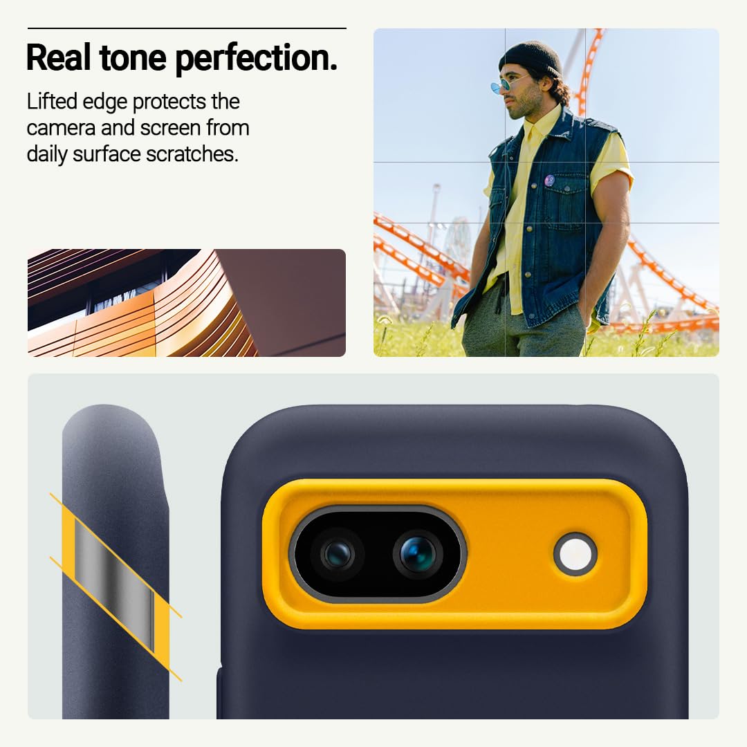 Caseology Nano Pop For Google Pixel 8A Case 5G [Silicone Case](2024)   Blueberry Navy