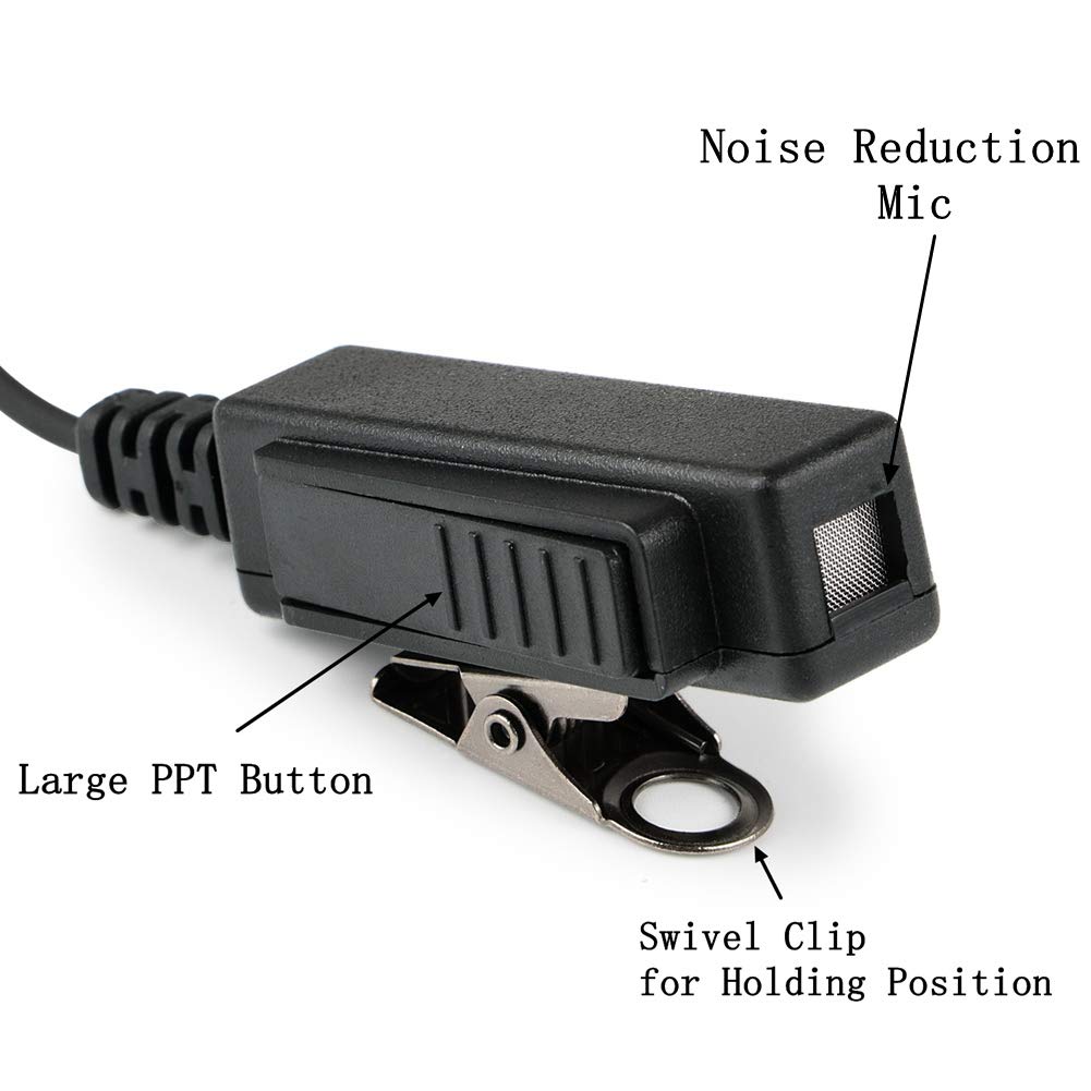 Earpieces For Motorola Walkie Talkies With Mic Ppt And Acoustic Tube Earphone Headset For Walkie Talkies Apx4000 Apx6000 Apx7000