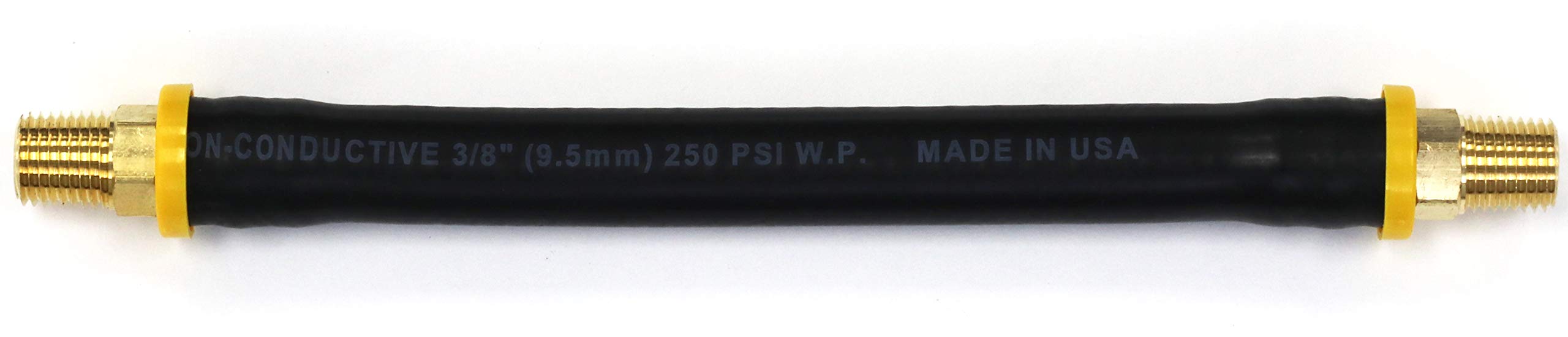 8.5 Inch Short Air Compressor Hose: 1/4'' Male Npt To 1/4'' Male Npt Connections (Lead Free Brass)