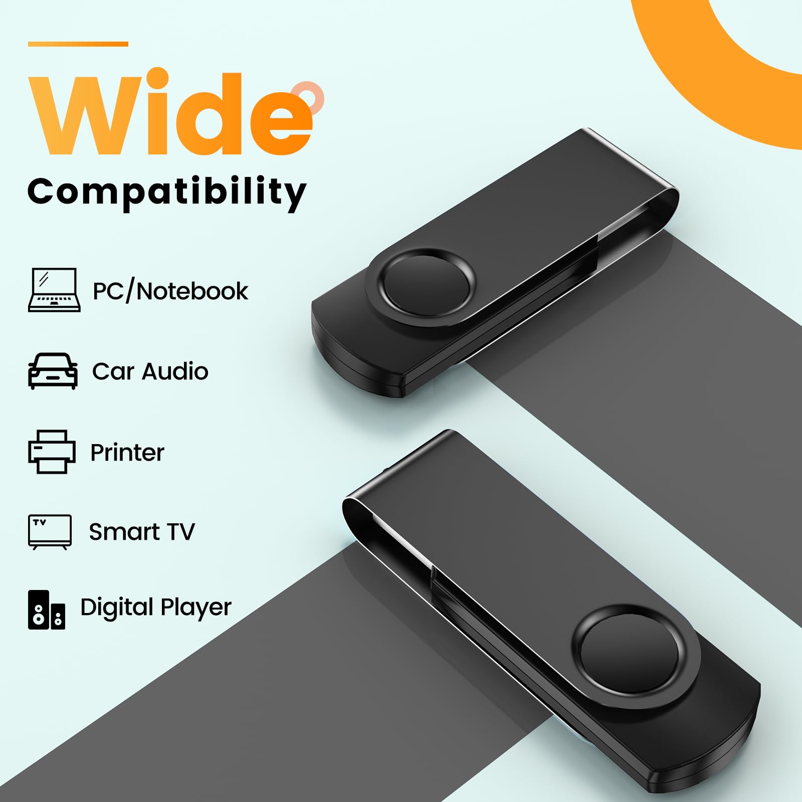 10 Pack 4Gb Usb 2.0 Flash Drive Bulk, Kepmem Memory Stick 4 Gb Thumb Drive Portable Keychain Usb Sticks Black Pendrive Metal Zip Drive Swivel Jump Drive With 10Pcs Ropes For Meeting, Speach