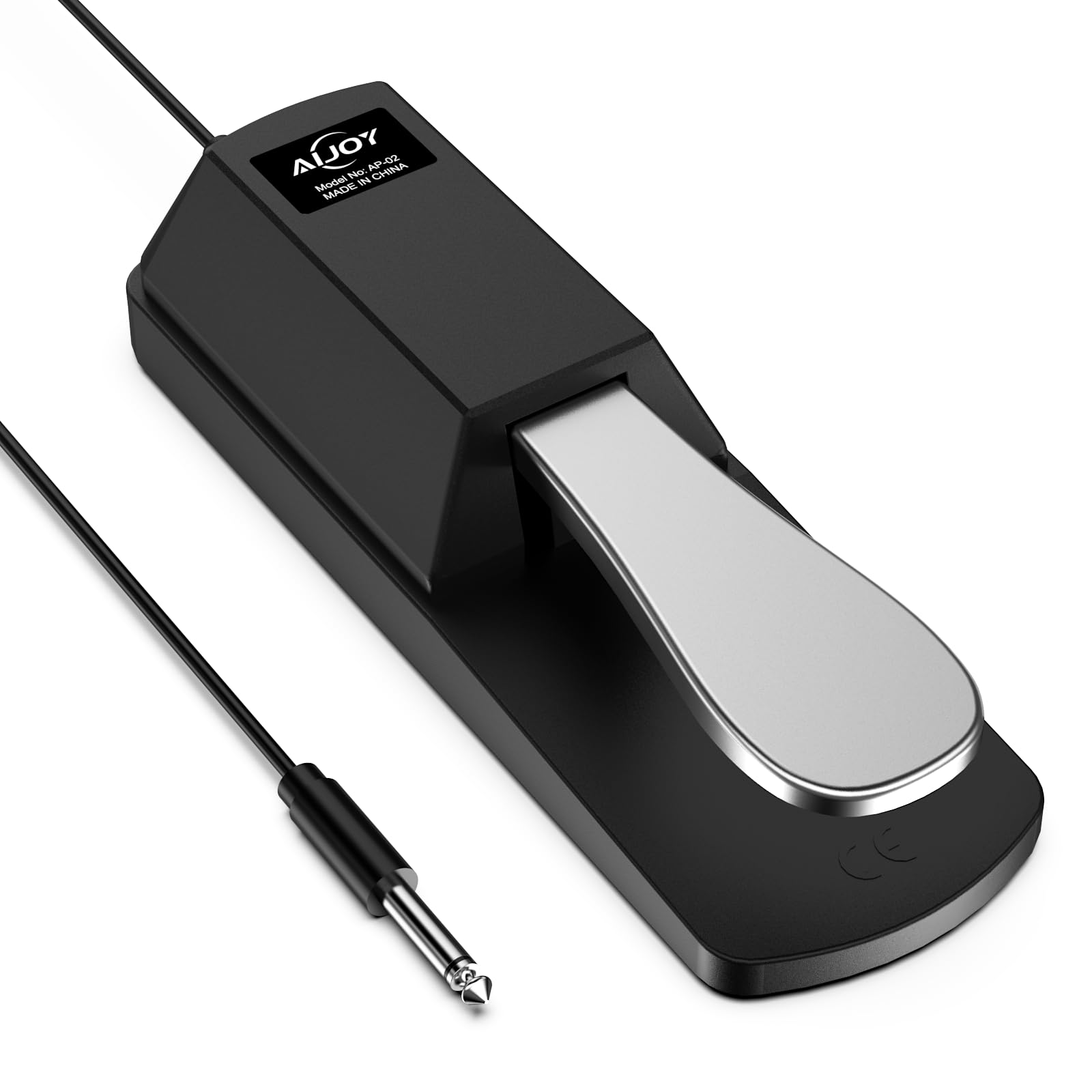 Aijoy 6.35Mm Sustain Pedal For Electronic Keyboard, Universal Piano Pedal With Polarity Switch For Digital Piano/Midi Keyboard/S