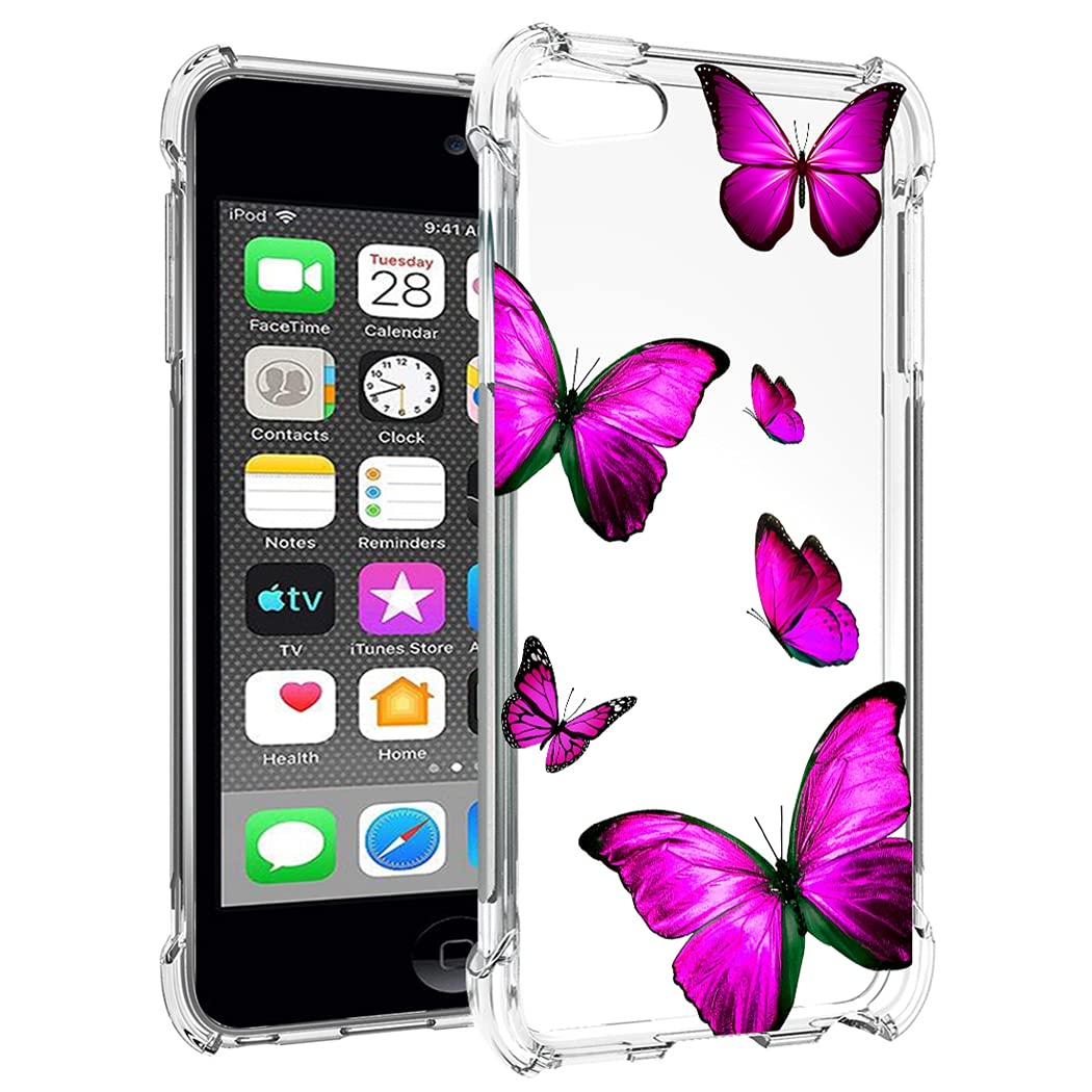 Zoeirc Case For Ipod Touch 7 / Ipod Touch 6 / Ipod Touch 5 Clear Case For Girls Women, Soft Tpu Shockproof Protective Transparen