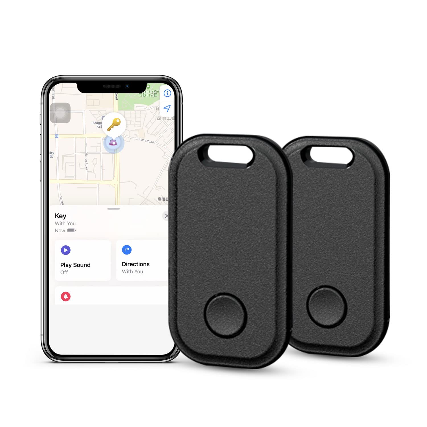 AIYATO 2 Pack Key Finder Smart Bluetooth Tracker Item Finder Work with Apple Find My Item Locator Anti-Lost Device for Keys, Bag