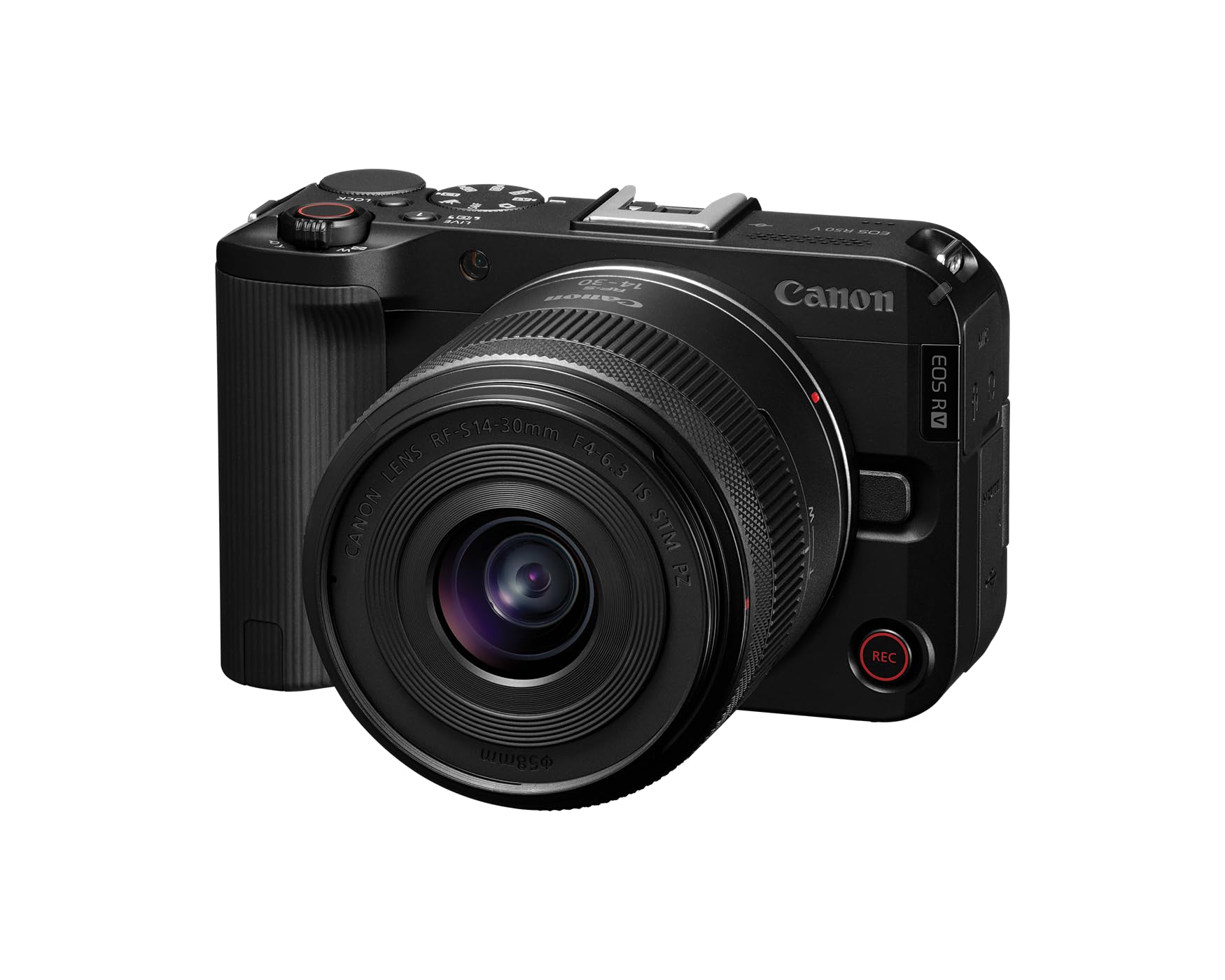 Canon EOS R50 V with RF-S14-30mm F4-6.3 is STM PTZ Lens, APS-C Mirrorless Interchangeable Lens Hybrid Camera, Ultra-Wide Angle Z