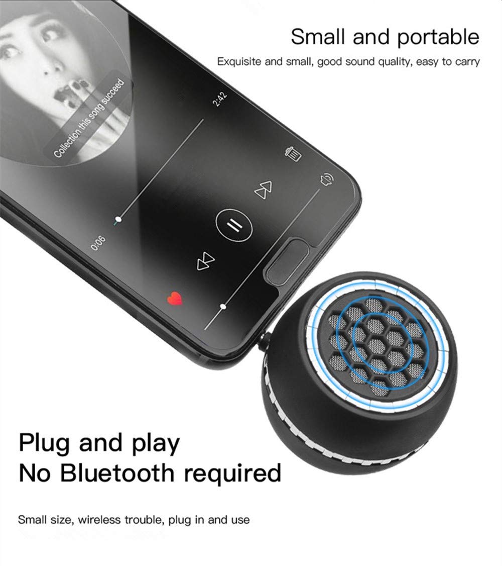 Eavo Mini Portable Speakers, 3W 36Mm Microphone Speaker Line In Speaker With 3.5Mm Aux Audio Jack And Plug In Clear Bass Micro F