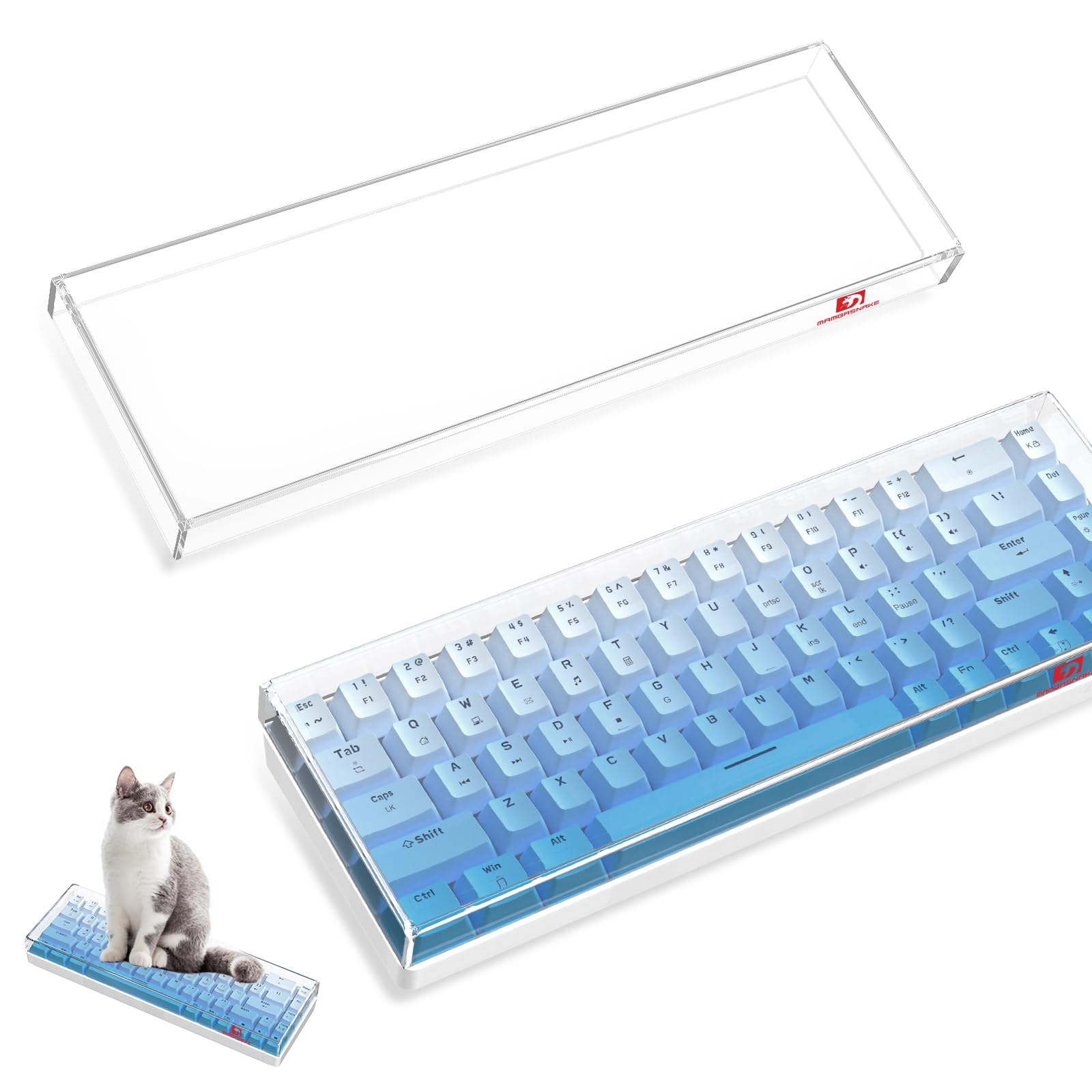 Ziyou Lang Kc02 Acrylic Clear Transparent Keyboard Cover(12.28*4*0.9) With Dustproof Waterproof Anti Hit Anti Cat Protective Cas