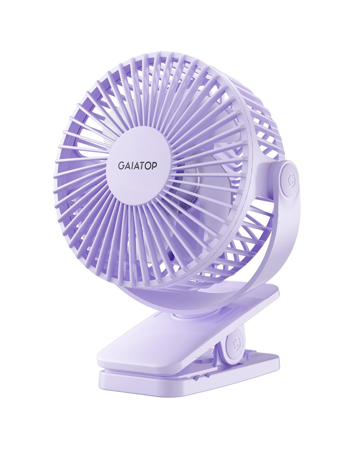 Gaiatop Portable Clip On Fan Battery Operated, Small Powerful Usb Desk Fan, 3 Speed Quiet Rechargeable Mini Table Fan, 360 Rotat