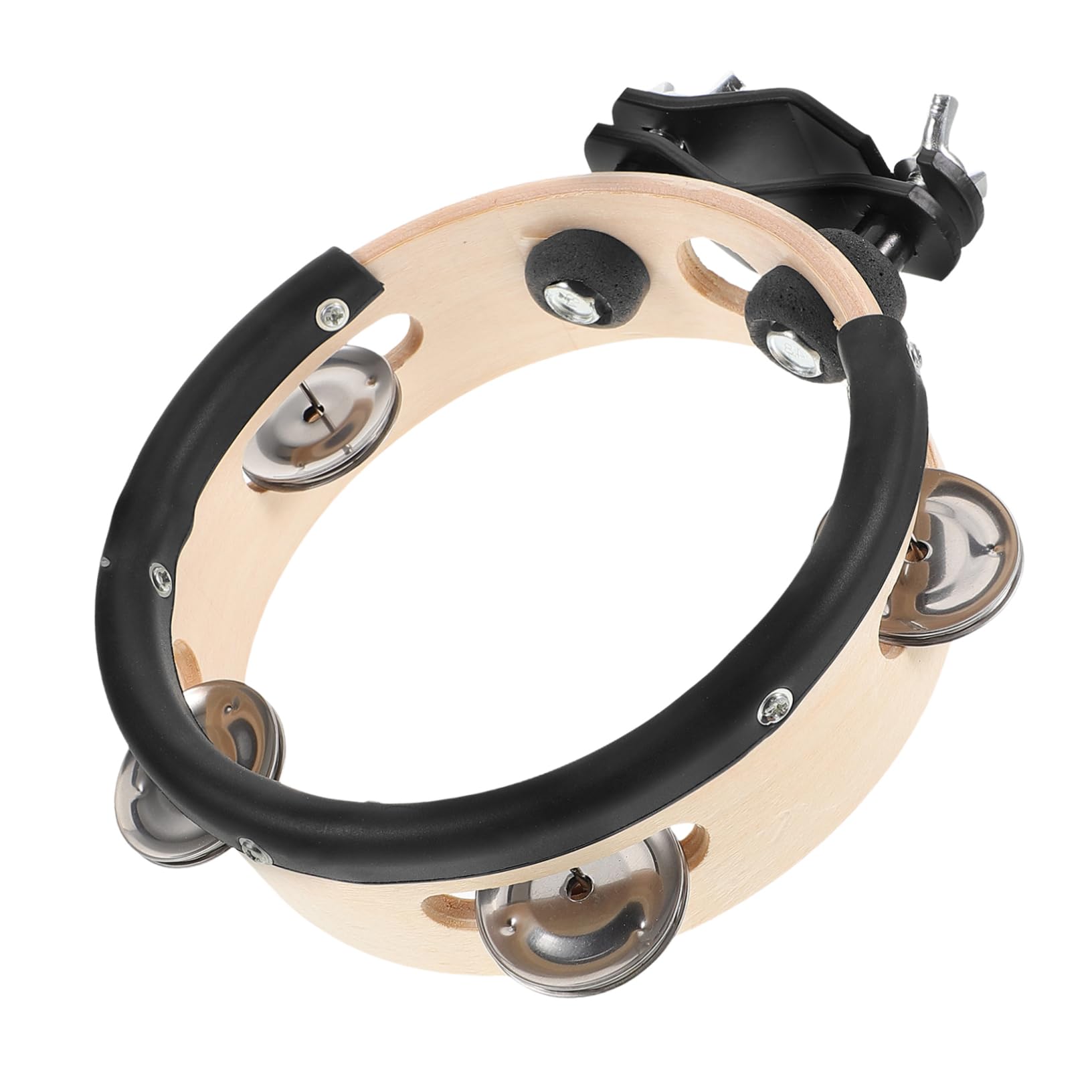 Garneck 1pcs Drum Set Tambourine Accessory Easy Installation for Beginners Mountable Hihat Tambourine for Versatile Sound and Mu