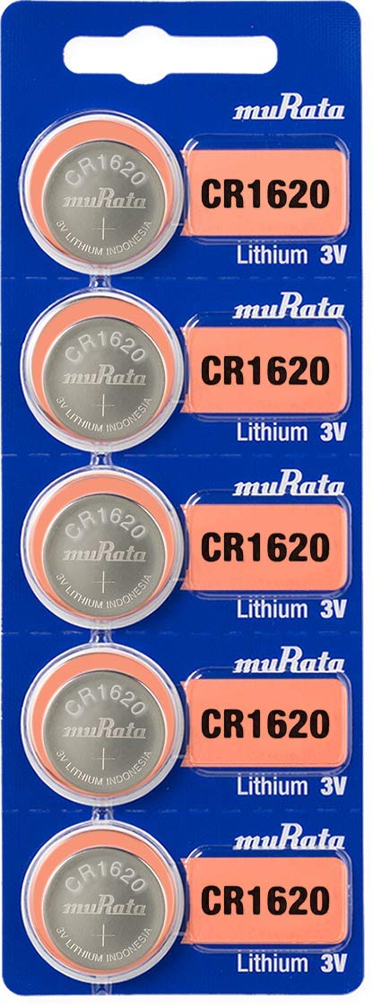 Murata Cr1620 Battery Dl1620 Ecr1620 3V Lithium Coin Cell (5 Batteries)