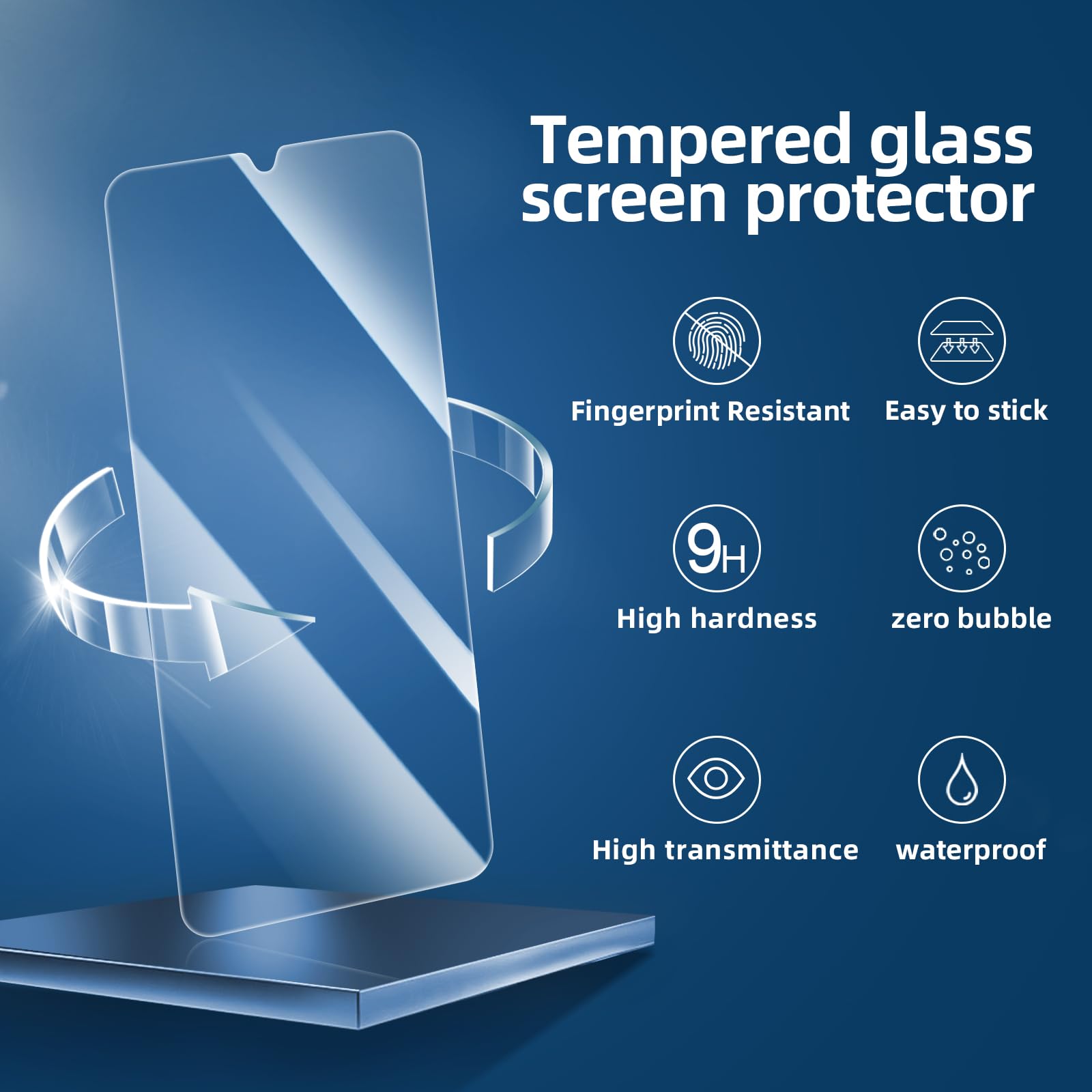 New'C 3 Pack Designed For Samsung Galaxy A15 5G/4G Screen Protector Tempered Glass,Case Friendly Scratch Proof, Bubble Free, Ult