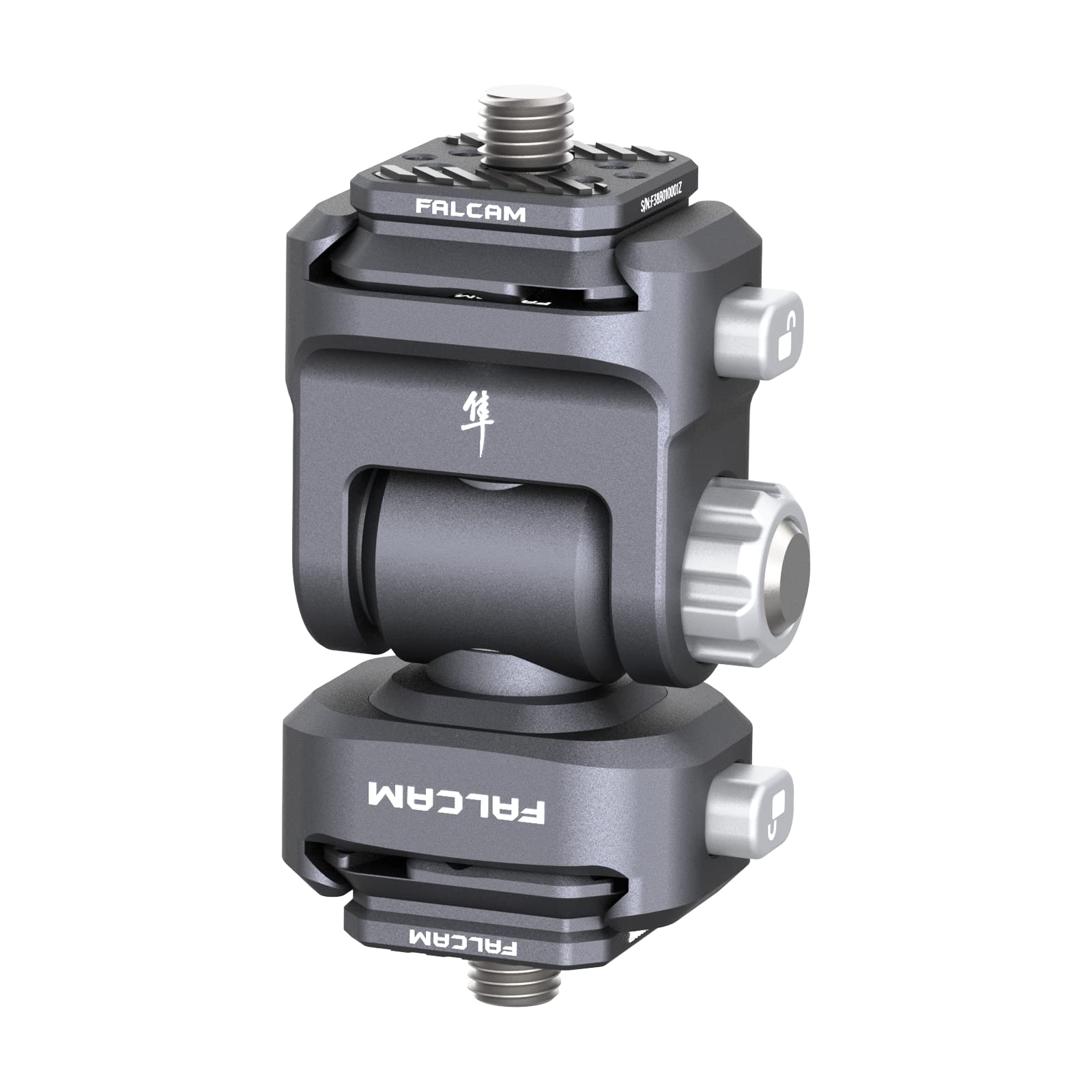 FALCAM F22 Camera Monitor Mount, Dual Quick Release Field Monitor Mount Holder with 1/4  Screws, 360 Swivel and 180 Tilt Aluminu