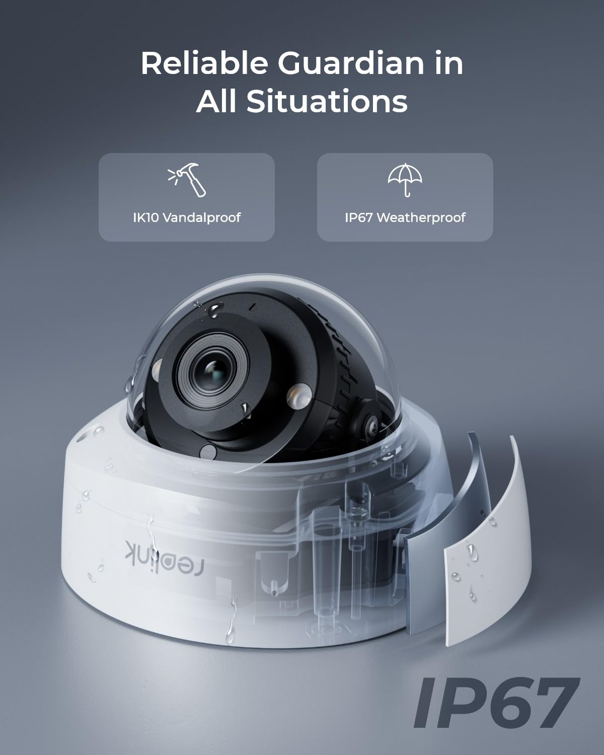 Reolink Outdoor Security Poe Camera, 5Mp Turret Surveillance Camera, 2.8Mm Lens, 130 Diagonal, Ik10 Vandal Proof, Smart Detectio