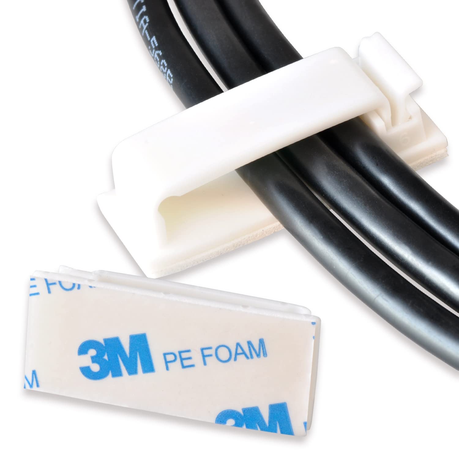 Cable Clips, Ethernet Cable Organizer, Conwork Adhesive Wire Management Clamps, Desktop Cord Holder Hider, Charging Cable Organi