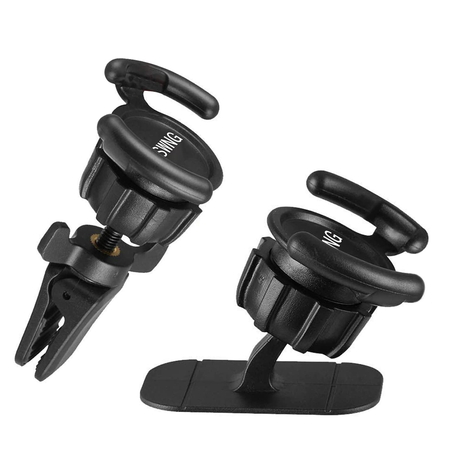 Kswng Universal Air Vent Car Mount And Dashboard Sticker Holder 360 Rotation Clip Car Mount Phone Holder With Adjustable Switch 