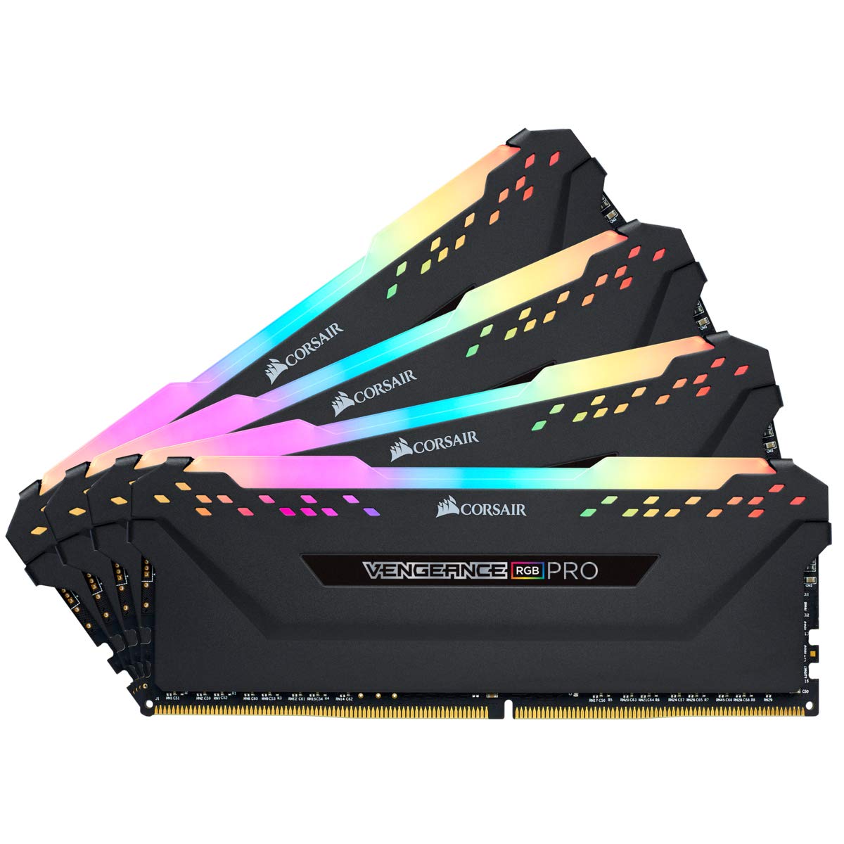 Corsair Vengeance RGB Pro 32GB (4x8GB) DDR4 3600 (PC4-28800) C18 Desktop Memory - Black