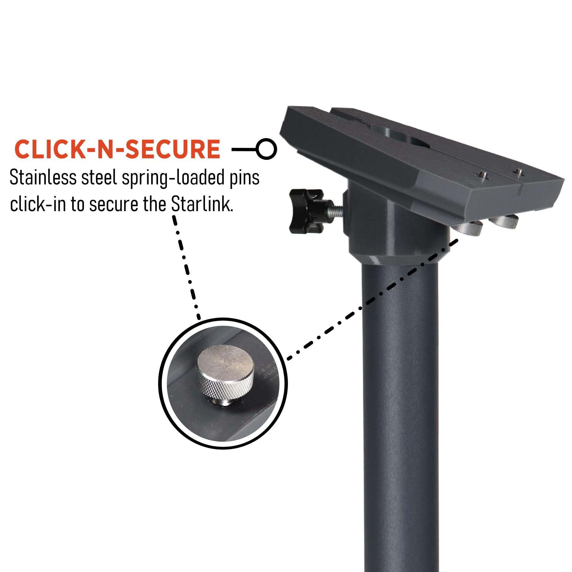 Starlink Gen 3 Pipe Adapter Compatible With Starlink Standard V3 For Pole Mount