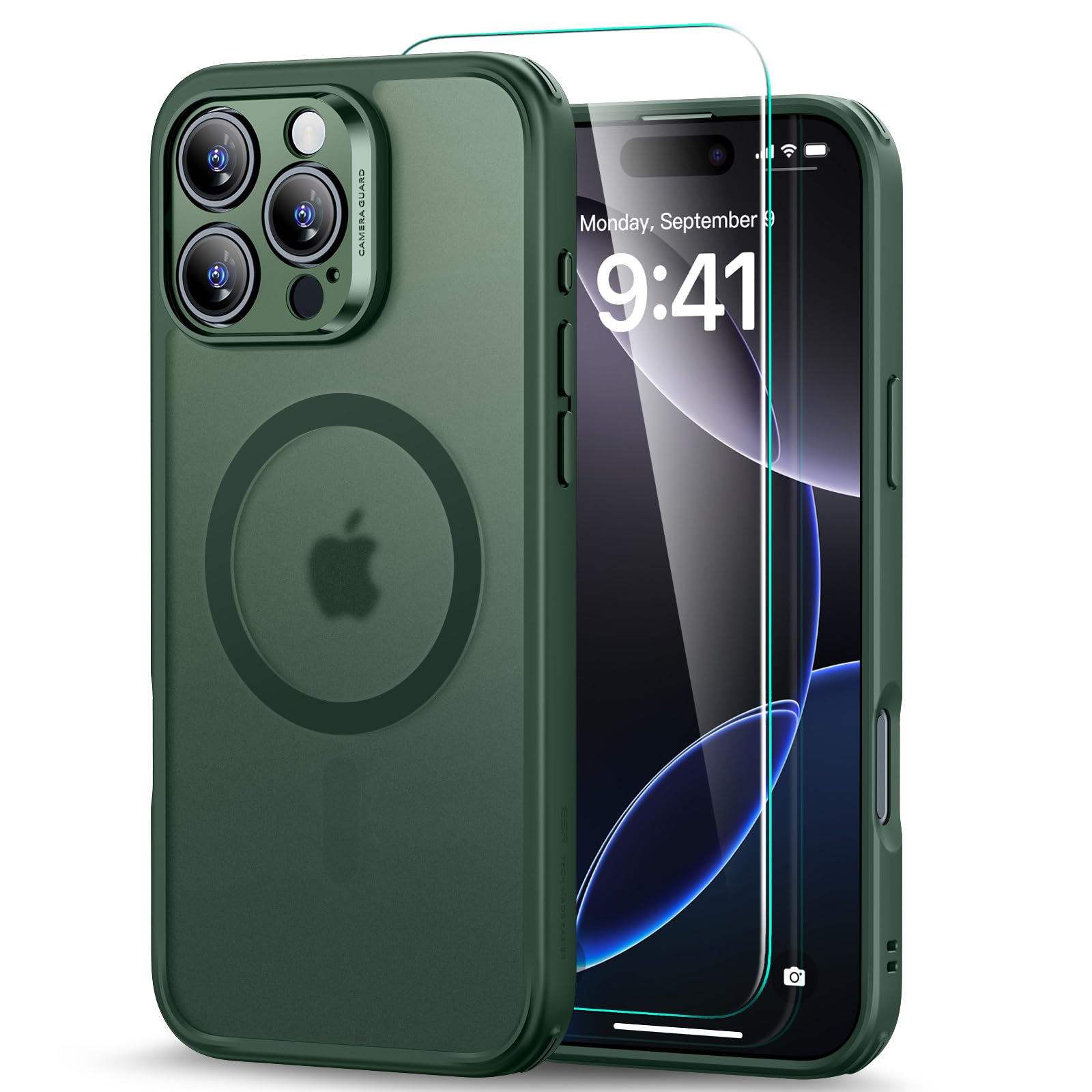 Esr For Iphone 16 Pro Case (4 In 1) Set, Translucent Matte Case With Screen Protector, Compatible With Magsafe, Military Grade P