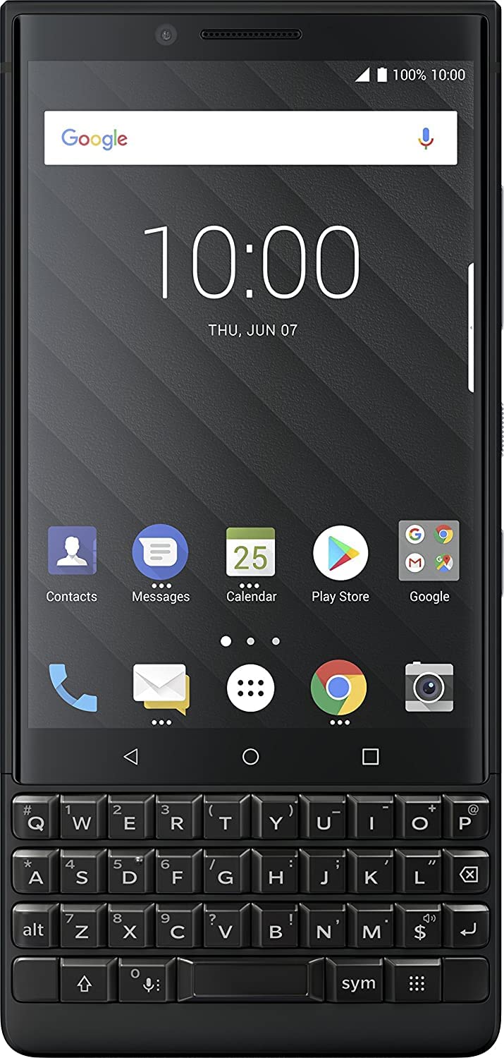 BlackBerry KEY2 Silver Unlocked Android Smartphone (AT&T/T-Mobile) 4G LTE, 64GB