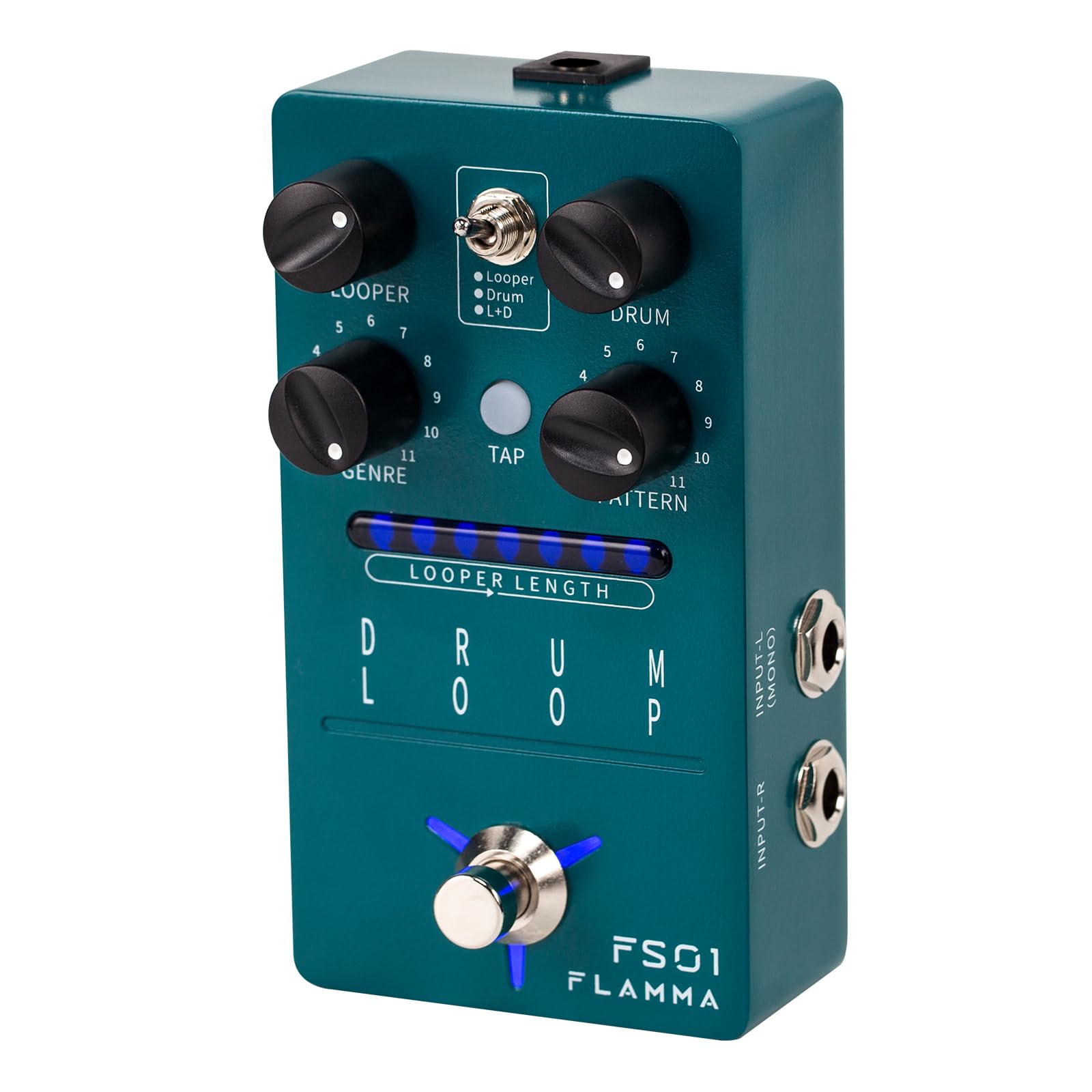 FLAMMA FS01 Drum Machine & Phrase Loop Pedal Guitar Pedal Mix Mode 20 Minutes Looper Capacity 121 Rhythms