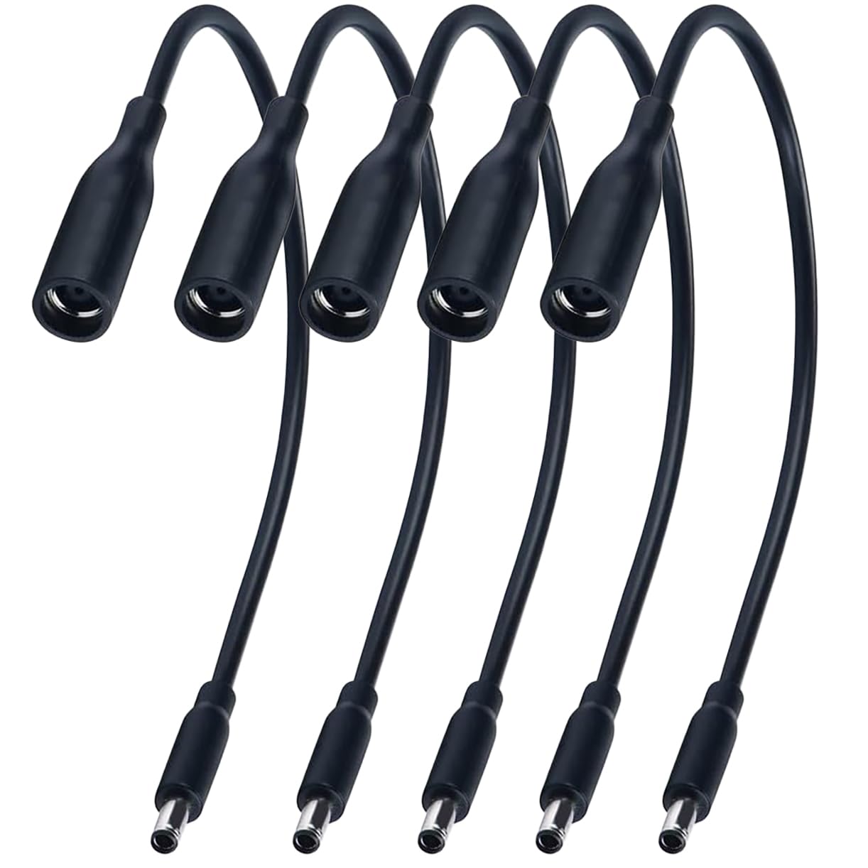 Power Adapter 5 Count 7.4mm Female to 4.5mm Male Tip Adapter Converter Cable for Dell Laptop Power Supply