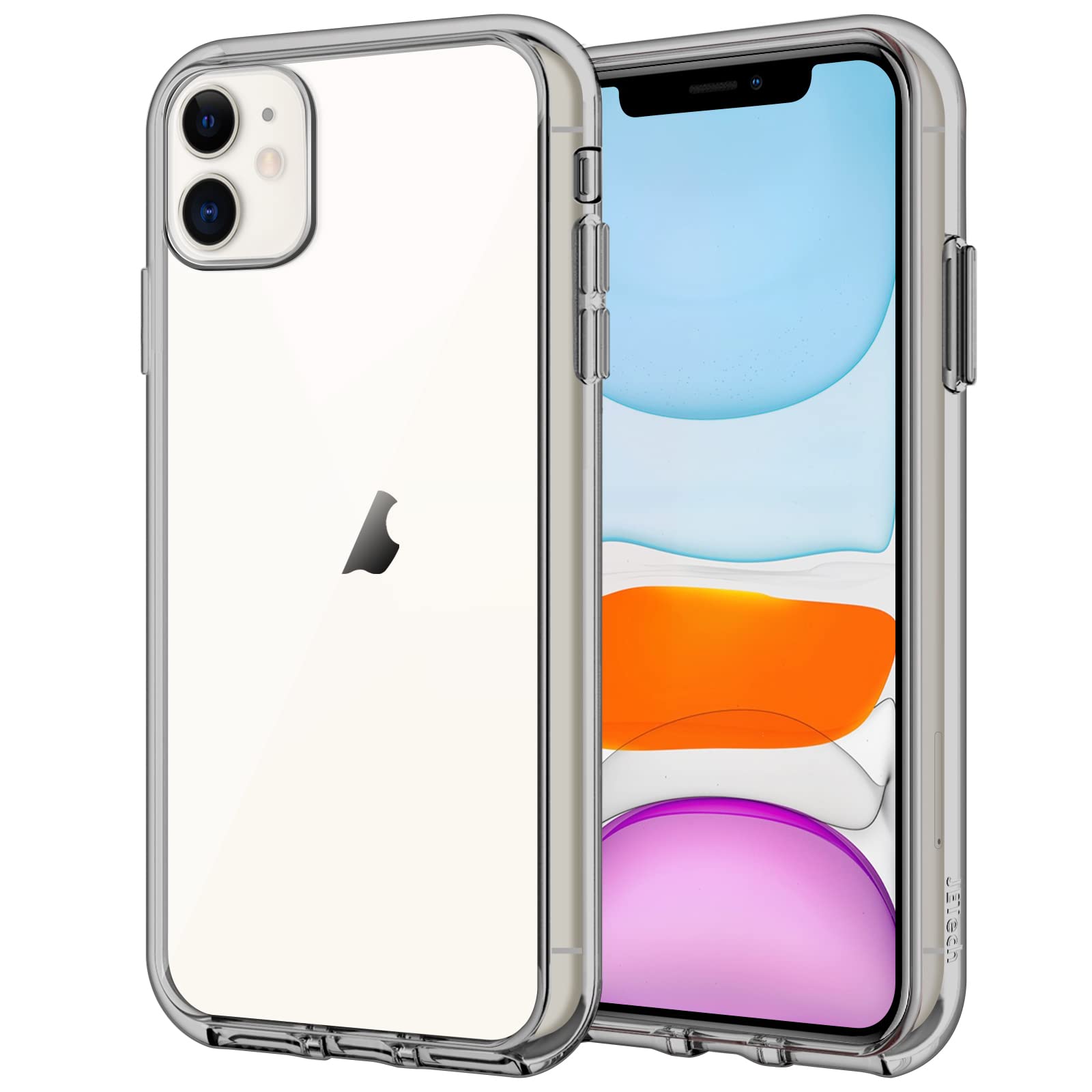 Jetech Case For Iphone 11 (2019) 6.1 Inch, Shockproof Bumper Cover, Anti Scratch Clear Back (Grey)