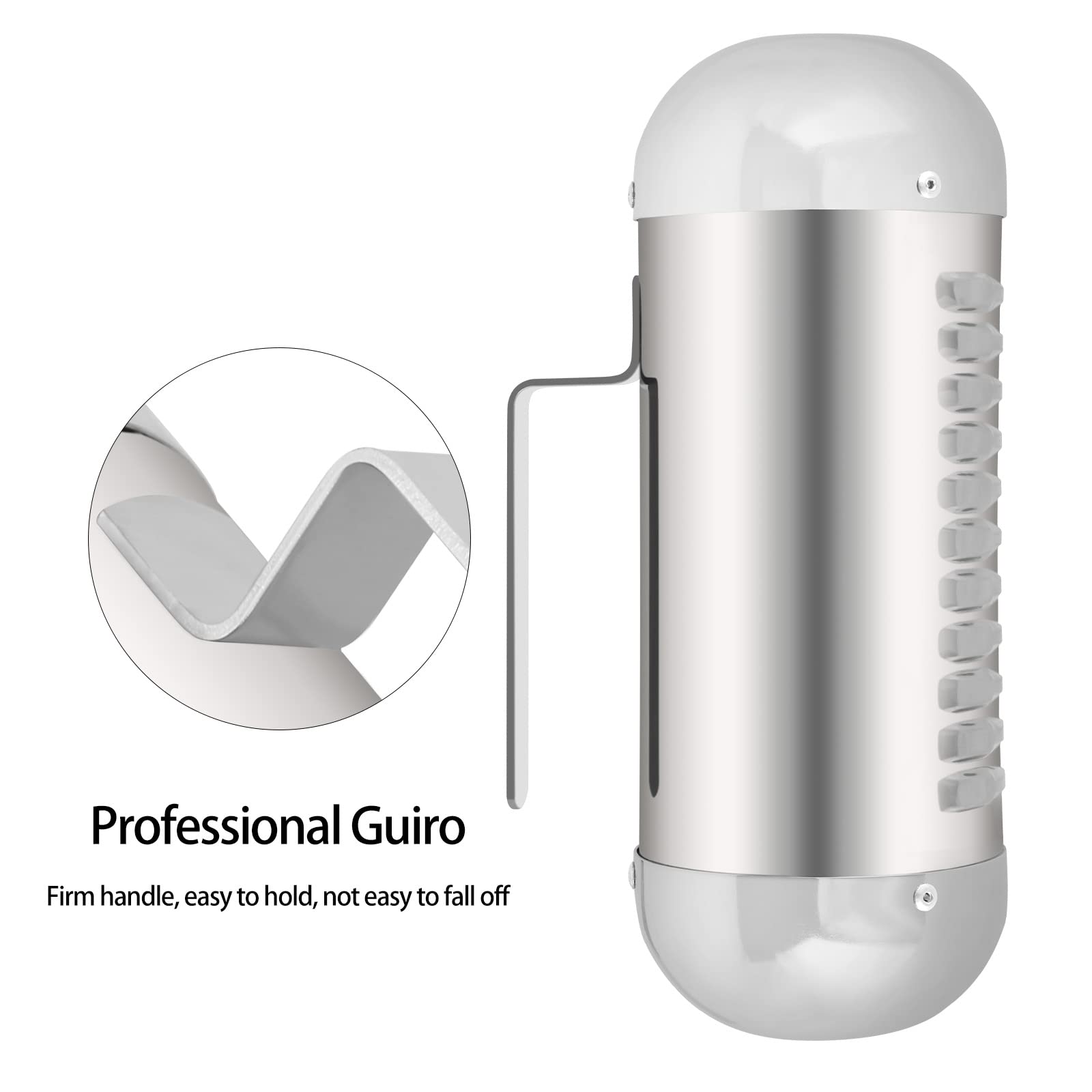 Eastrock Guiro Instrument Professional Stainless Steel Guiro Instrument Puerto Rico Latin Percussion Instrument Guiros With Scra