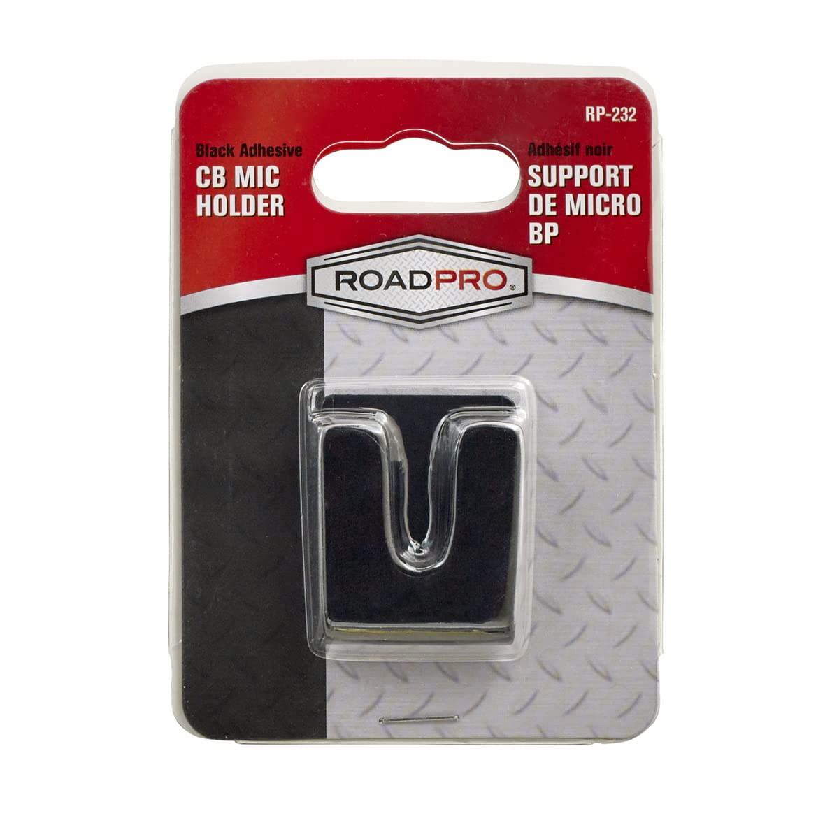 Roadpro Rp-232 Cb Microphone Holder, Black Plastic