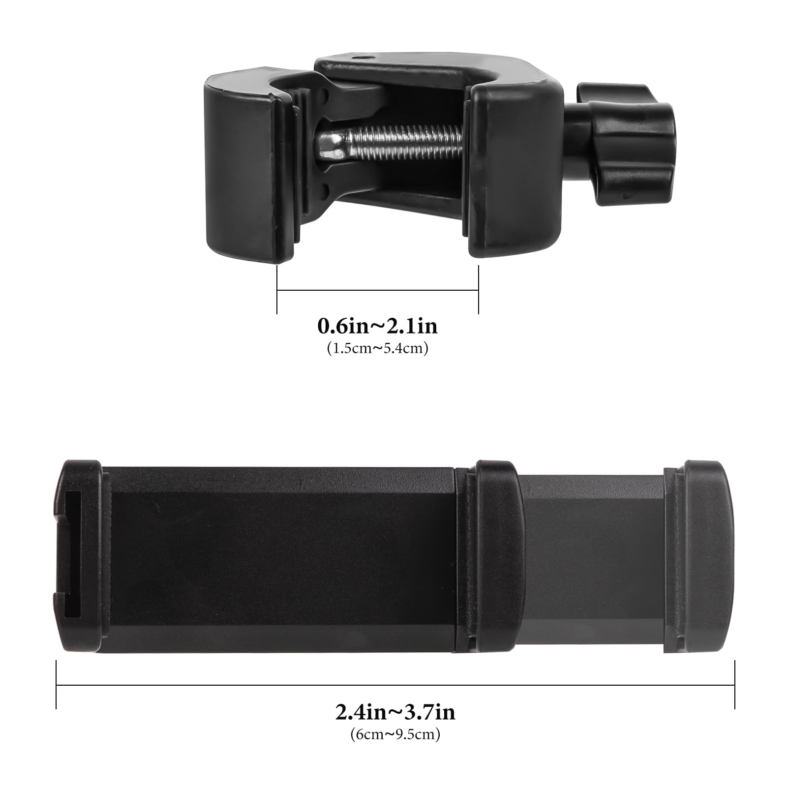 Geekria For Creators Mic Stand Dual Phone Holder, Microphone Stand Cell Phone Holder, Compatible With Apple   Phone 16, 15 Pro,