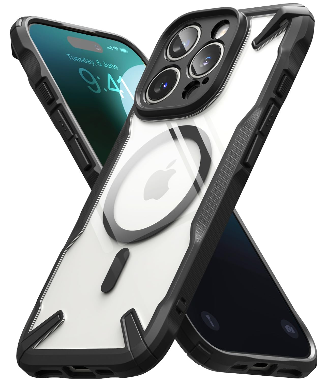 Ringke Fusion-X for iPhone 16 Pro Case [Compatible with MagSafe] Augmented Bumper Heavy Duty Shockproof Protective Cover - Magne