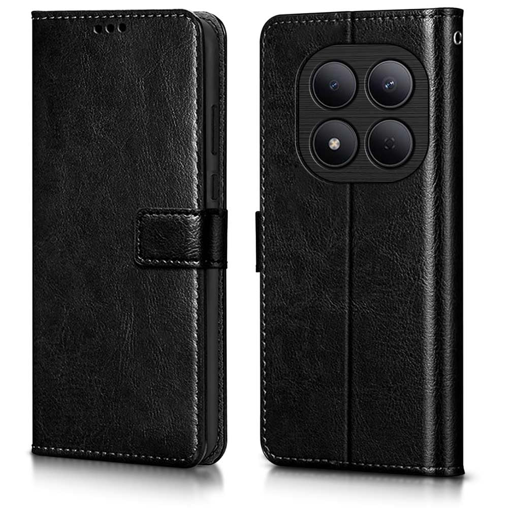 Wow Imagine Shock Proof Flip Cover Back Case Cover For Mi Redmi Note 15 5G 2025 | Poco M8 5G (Flexible | Leather Finish | Card P