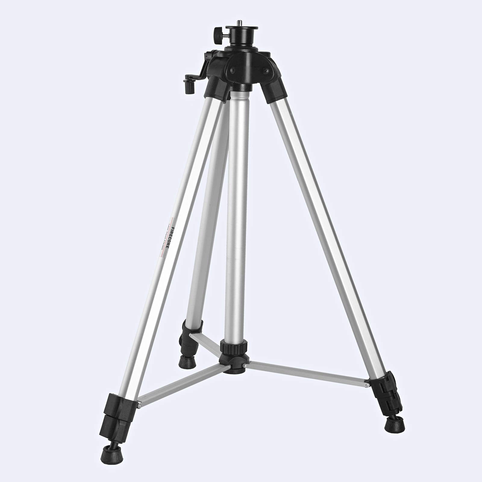 Firecore 71-Inch Aluminum Alloy Laser Tripod with Adjustable Legs, 1/4"-20 Thread, Extra 5/8"-11 Adapter, Silver, Model 6180D
