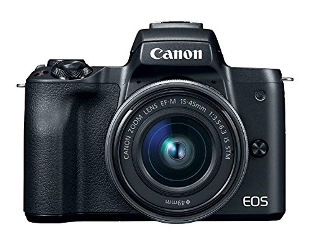 Canon EOS M50 Mirrorless Vlogging Camera Kit with EF M 15 45mm Lens, Black