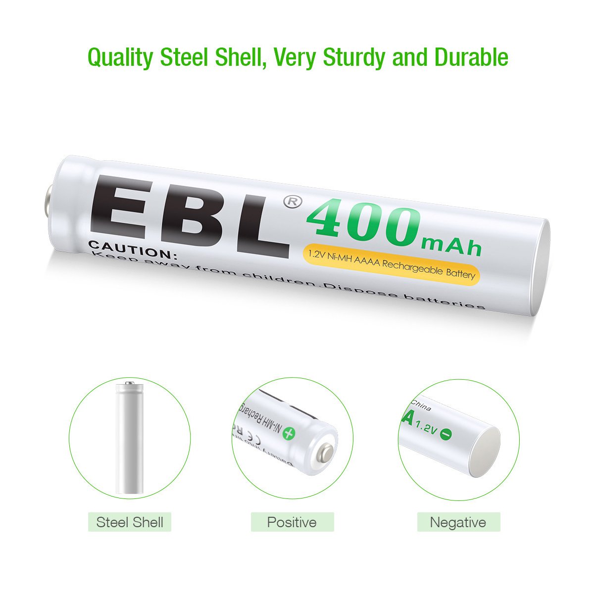 Ebl Rechargeable Aaaa Batteries 2 Counts 400Mah With Smart Aaaa Battery Charger   High Capacity Ni Mh 1.2V 1200 Cycles For Surfa
