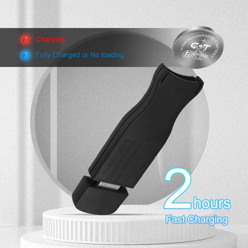 Usb Li Ion Coin Button Cells Charger With 2Pcs Of Rechargeable 2032 Battery Widely Charge Lir2032,Lir2016 And Lir2025