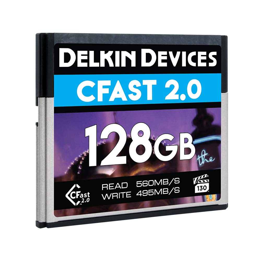 Delkin Dcfstv128 128Gb Premium Cfast 2.0 Vpg 130 Memory Card,Silver