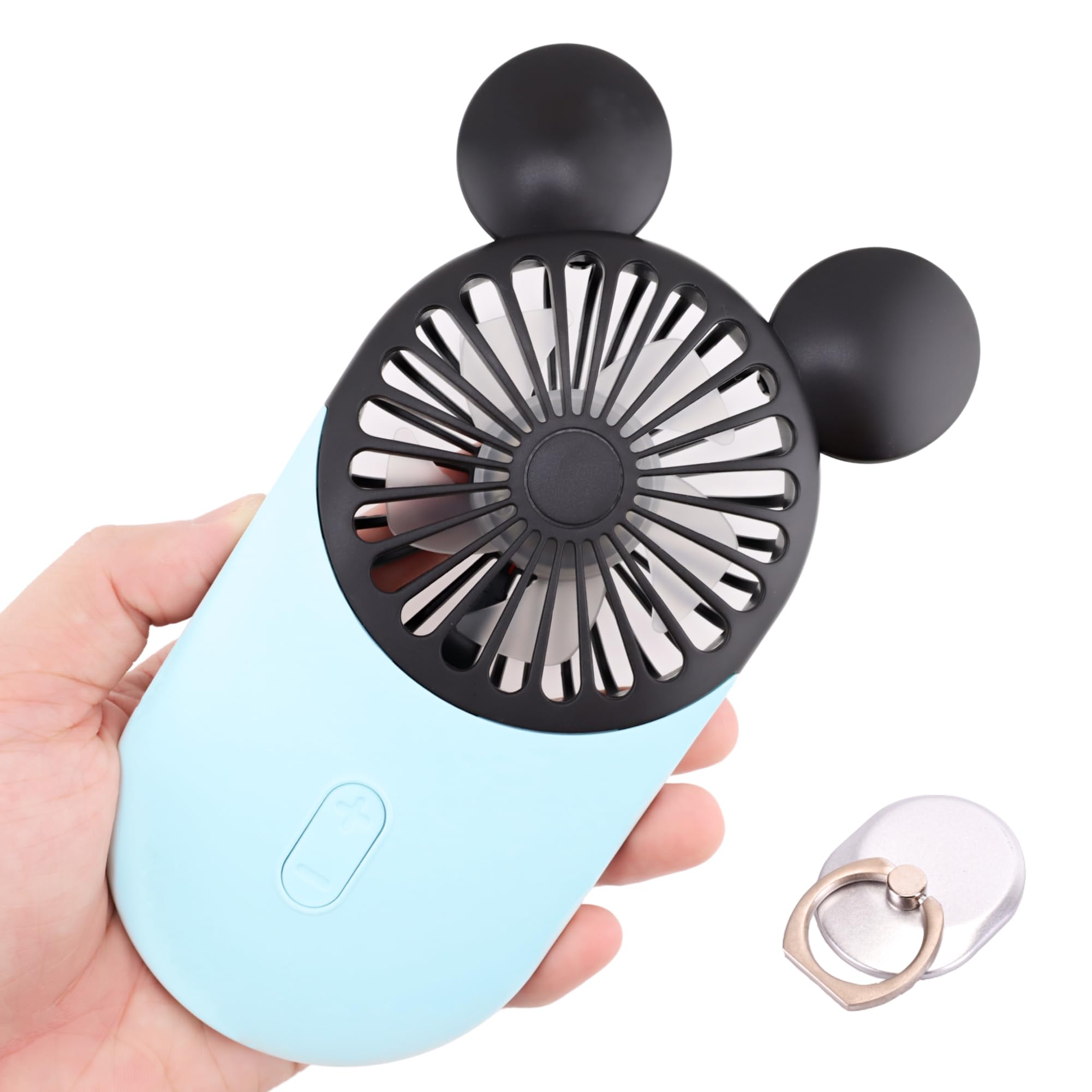 Decolife Cute Personal Mini Fan, Handheld & Portable Usb Rechargeable Fan With Beautiful Led Light, 3 Adjustable Speeds, Portabl