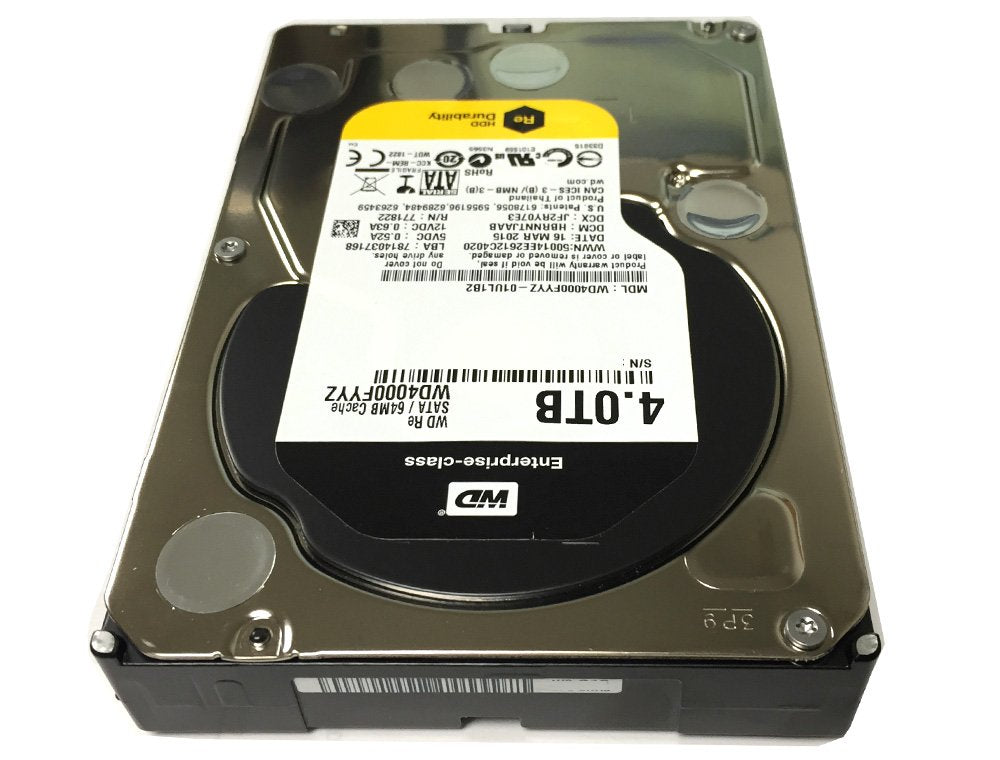 Western Digital Wd4000Fyyz Enterprise 4Tb 7200Rpm 64Mb Cache Sata 6.0Gb/S 3.5 Internal Hard Drive