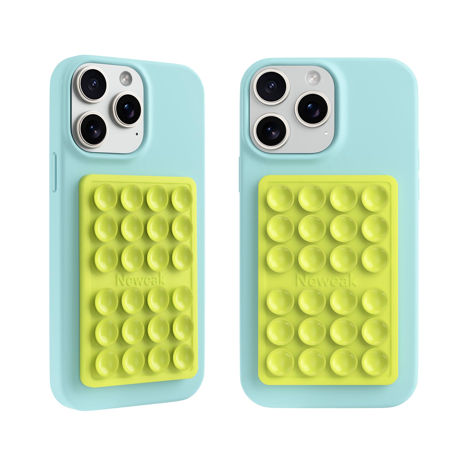 Neweak 2 Pack Silicone Suction Phone Case Adhesive Mount, Silicone Octo Cup Buddy Sticky Holder For Iphone And Android, Hands-Fr
