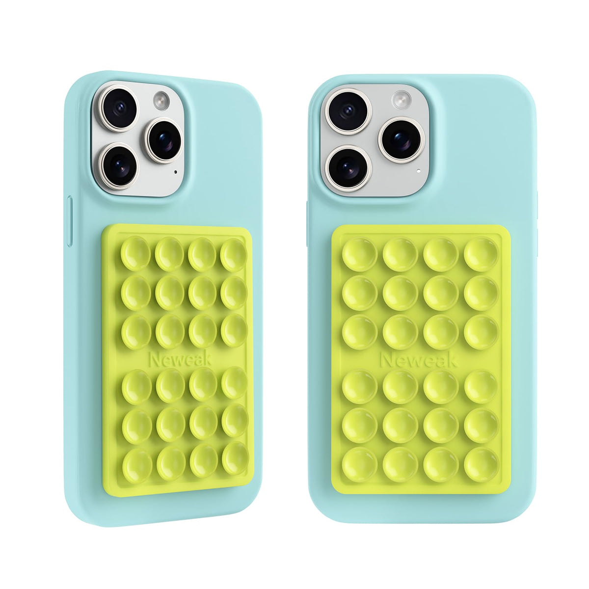 Neweak 2 Pack Silicone Suction Phone Case Adhesive Mount, Silicone Octo Cup Buddy Sticky Holder For Iphone And Android, Hands-Fr