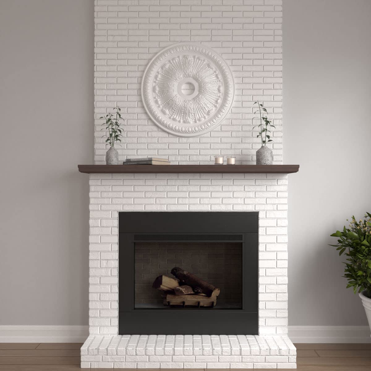 Ekena Millwork Cm27To Tomango Egg & Dart Ceiling Medallion, 27 7/8''Od X 3 7/8''Id X 2 1/2''P, Factory Primed