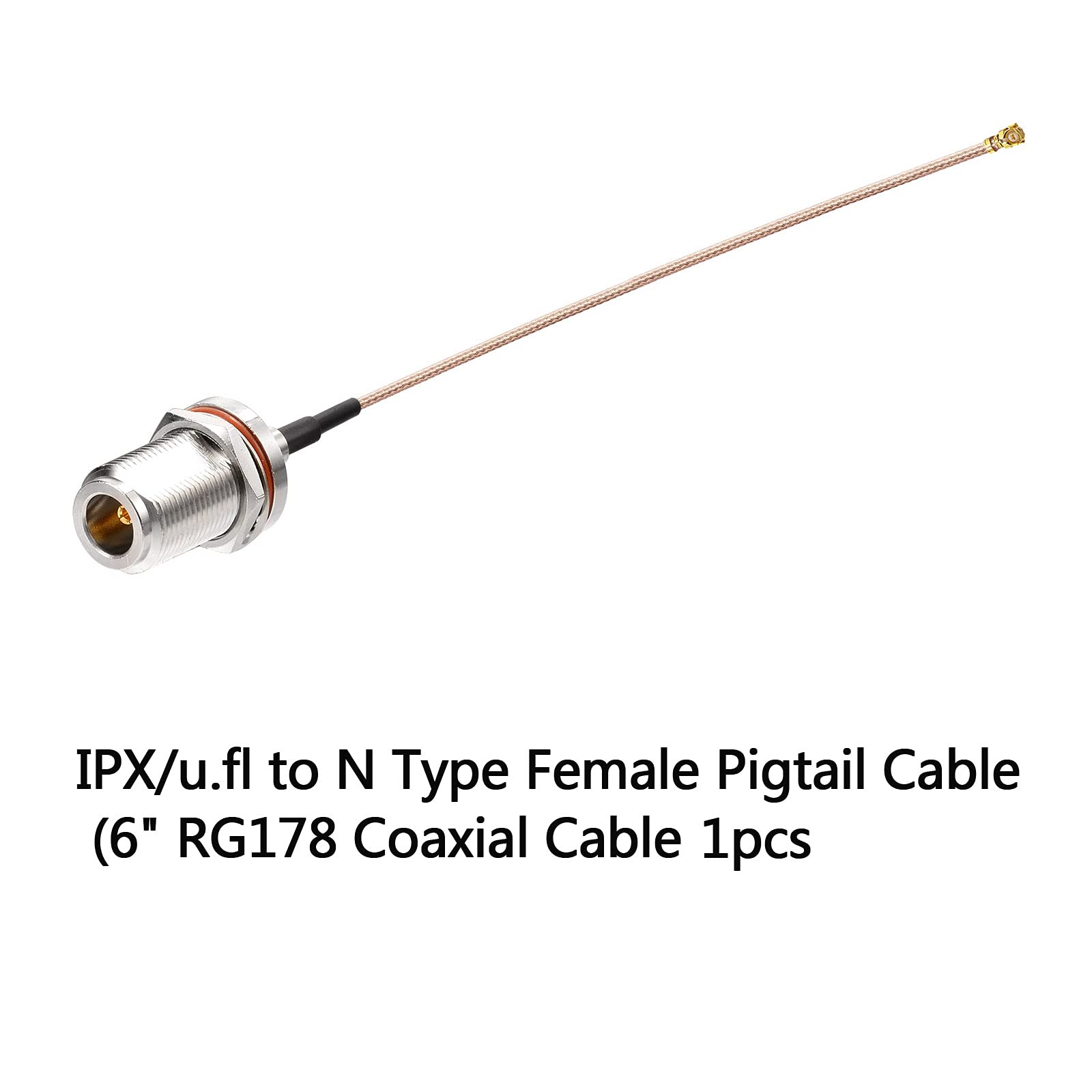 Wlaniot Ipx/U.Fl To N Type Female Pigtail Cable (6'' Rg178 For Pci Wifi Card Wireless Router Gateway External Antenna Etc.