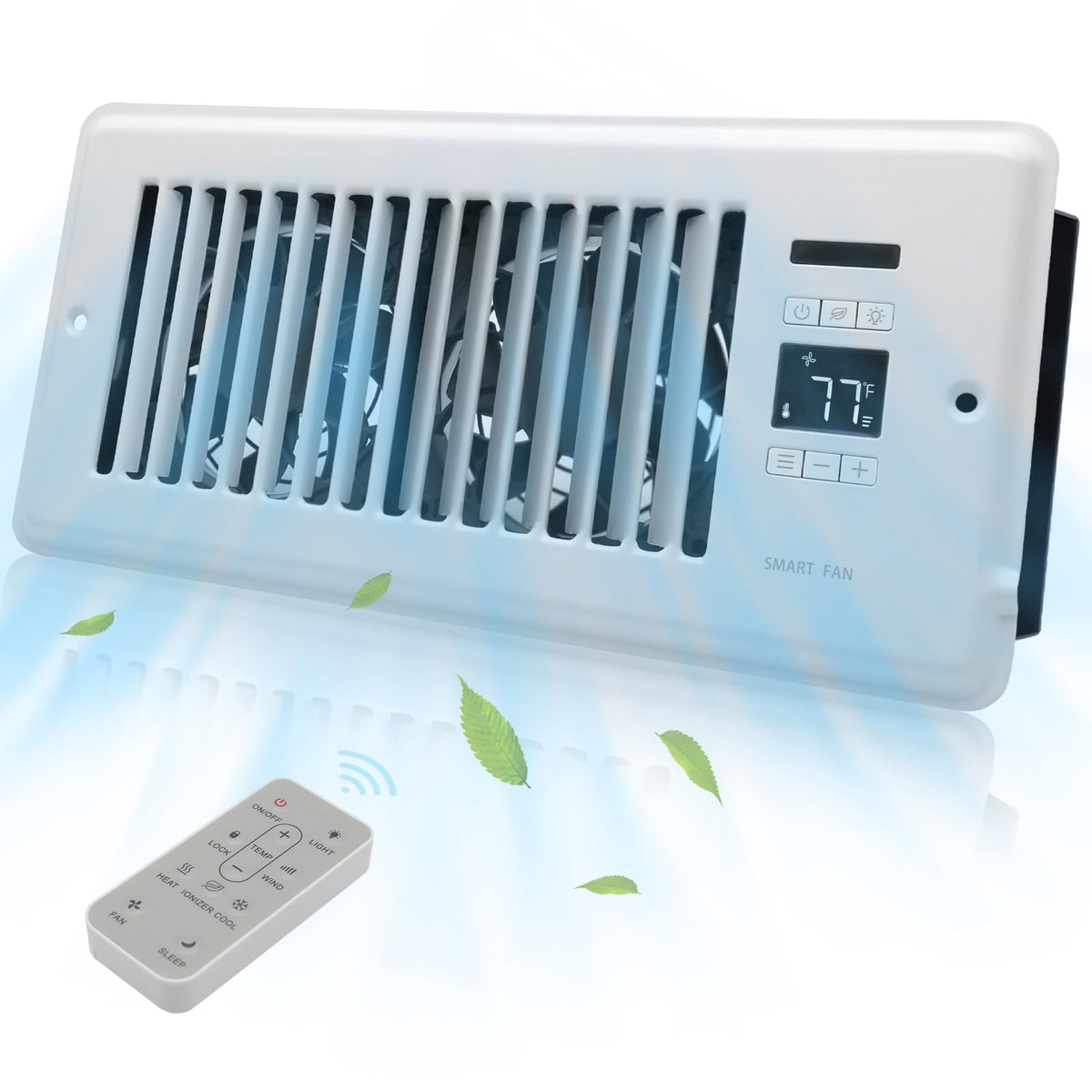 Cozzivita Ultra-Quiet Register Booster Fan - 6 X10 ' ' With High-Precision Thermostat - Manhattan Design Ac Vent Fan To Fast Hea