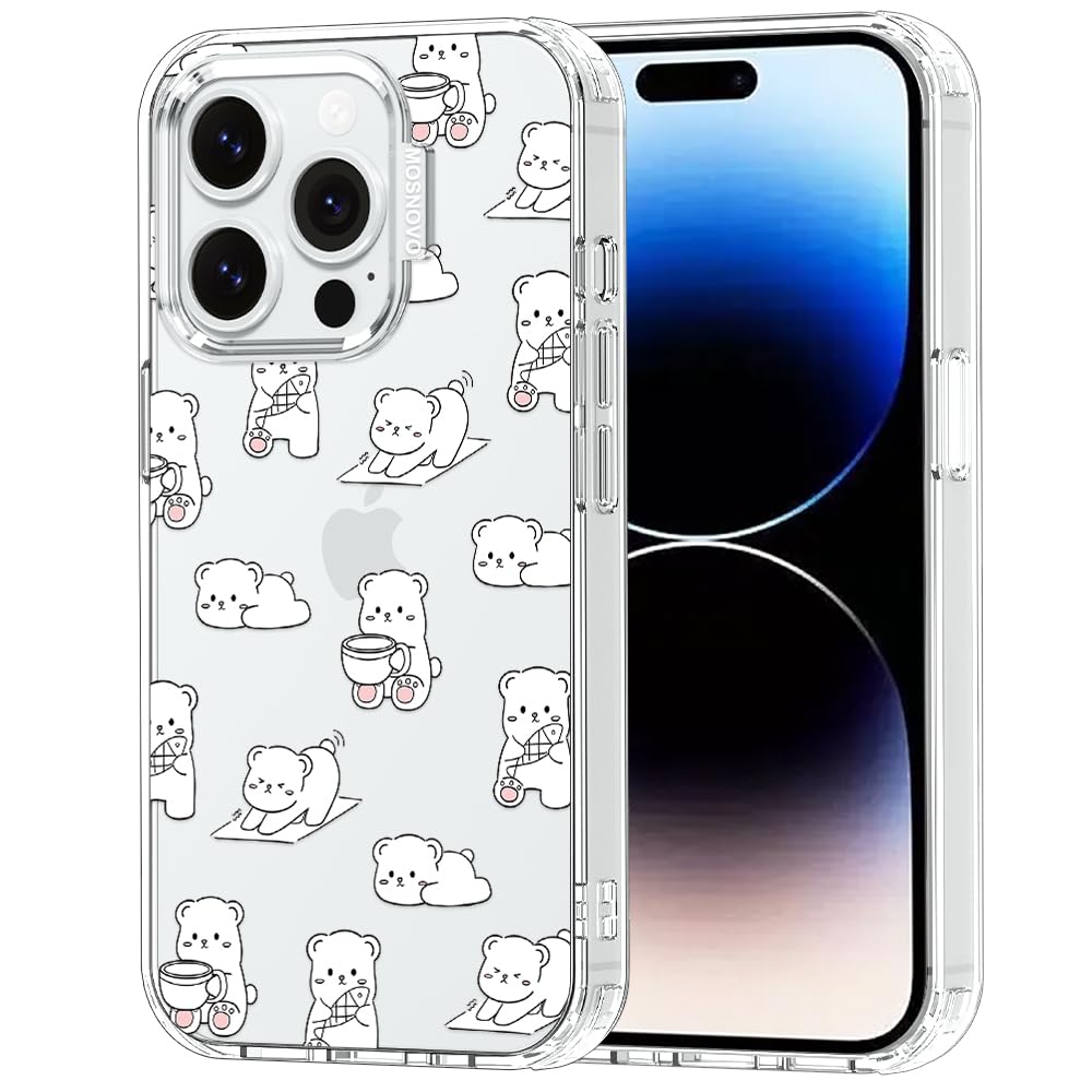 MOSNOVO for iPhone 14 Pro Case, Shockproof Military-Grade Protection 6.6ft Drop Tested, Clear Phone Case for iPhone 14 Pro, Cozy