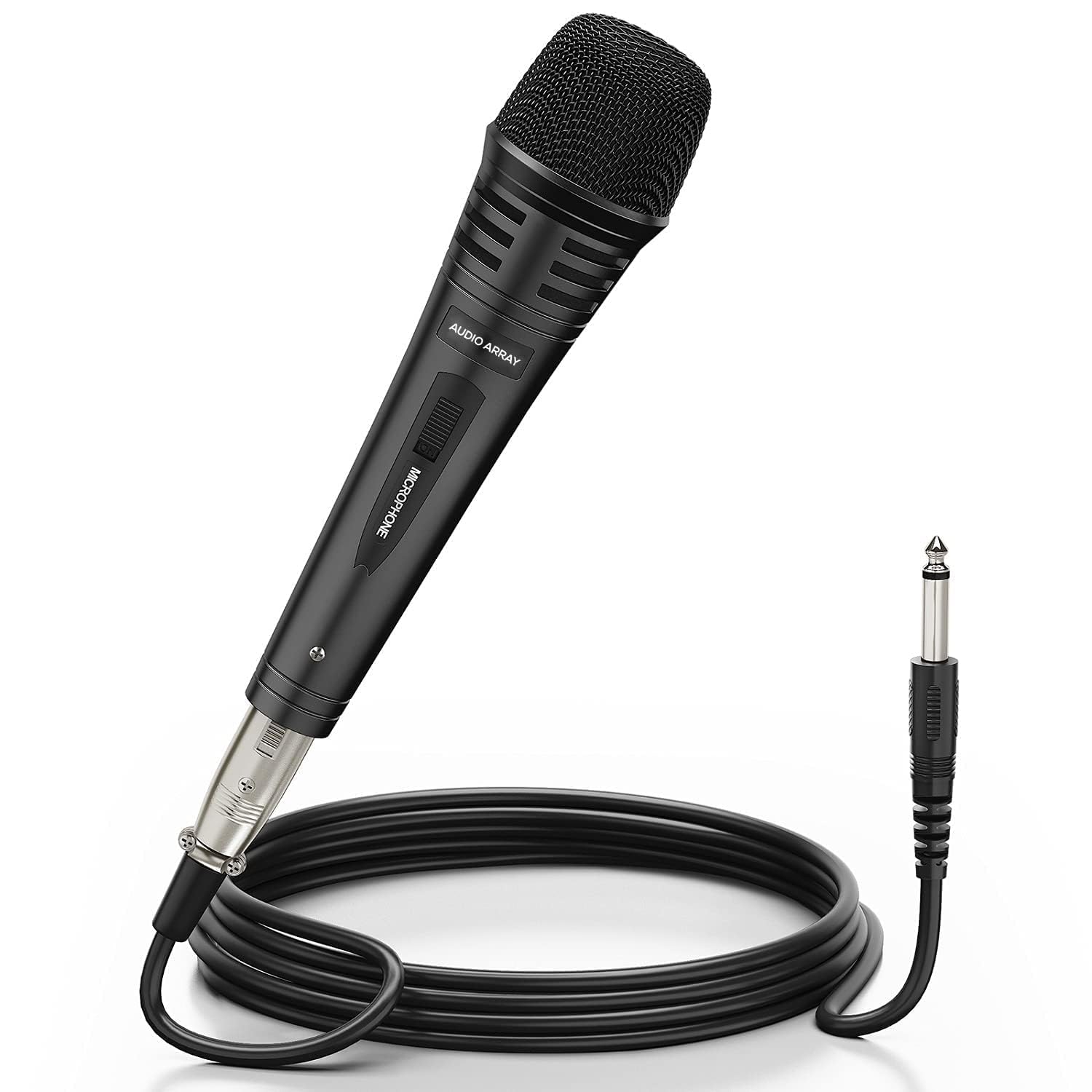 Audio Array AmC3 Xlr To Trs Dynamic Handheld Karaoke Microphone | Premium Metal Built With 3M Cable | Singing, Public Meetings,