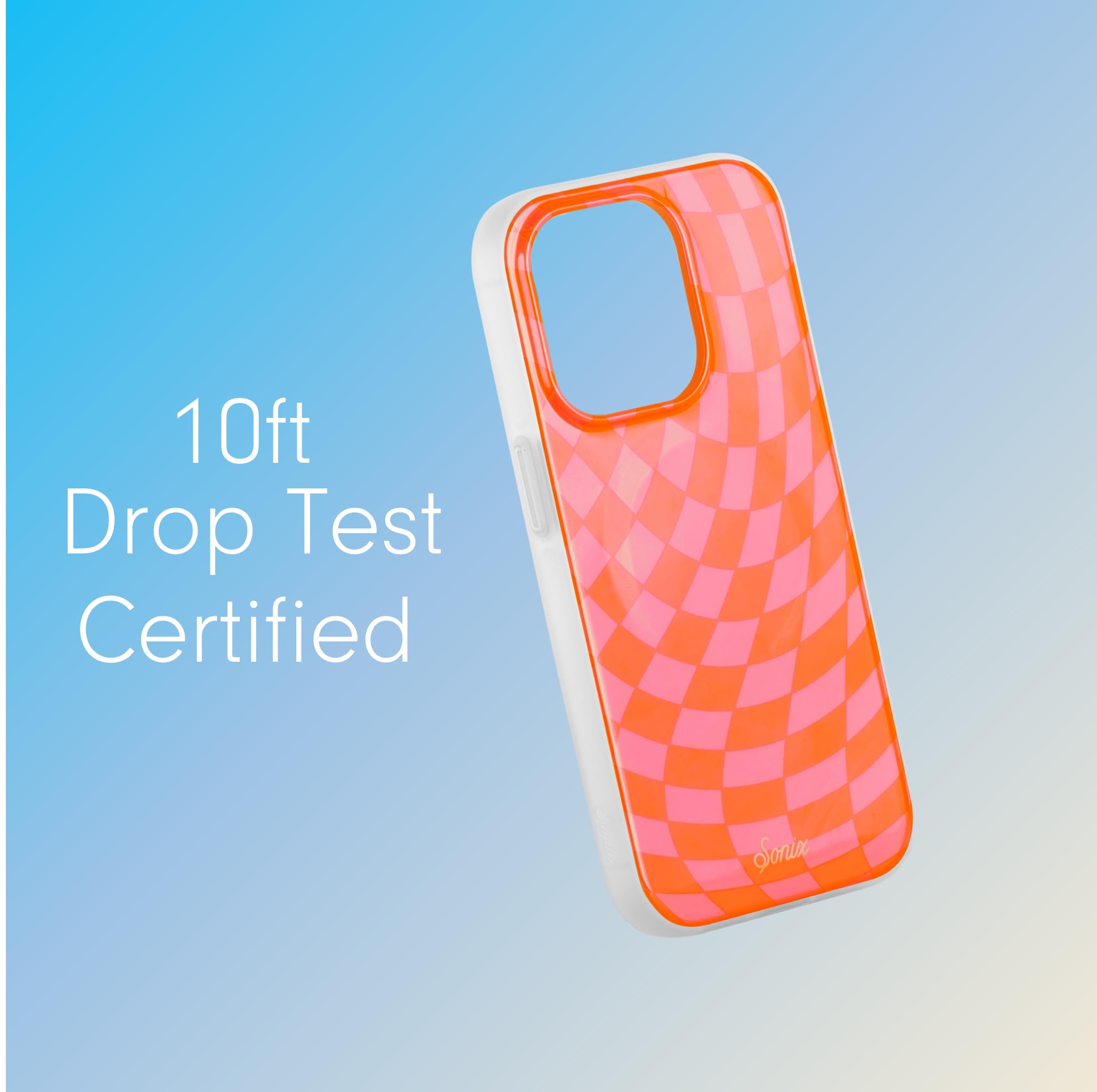 Sonix Case For Iphone 15 Pro | Compatible With Magsafe | 10Ft Drop Tested | Checkered | Checkmate Pink