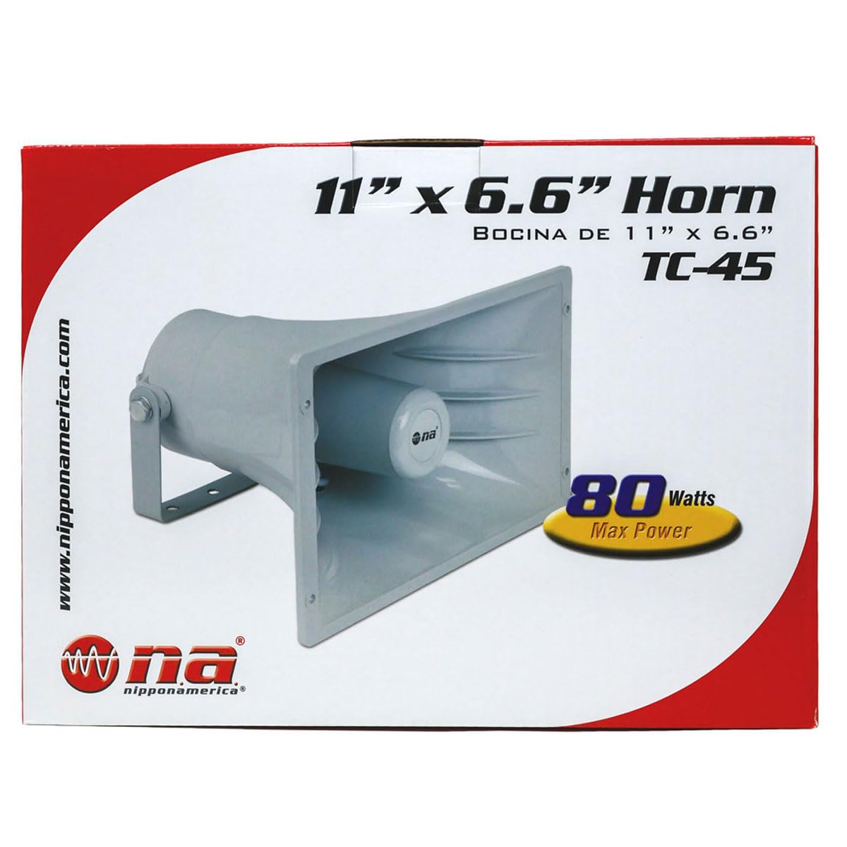 Pa Power Horn Speaker 50W Rms Indoor Outdoor 100 Watt Max Power 1 Pack