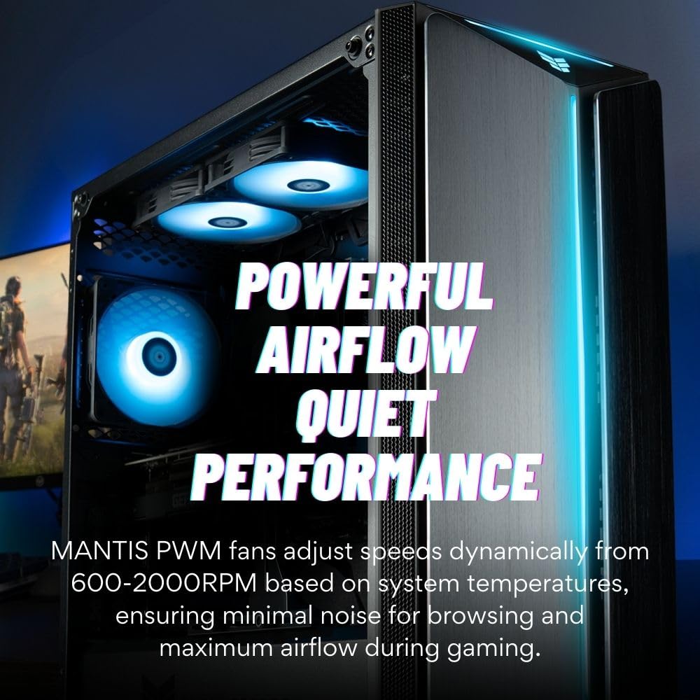 Computer Upgrade King Mantis V2 Gaming Desktop PC - RTX 5080, i9-14900KF, 64GB RAM, 2TB SSD, RGB, Wi-Fi 6E,